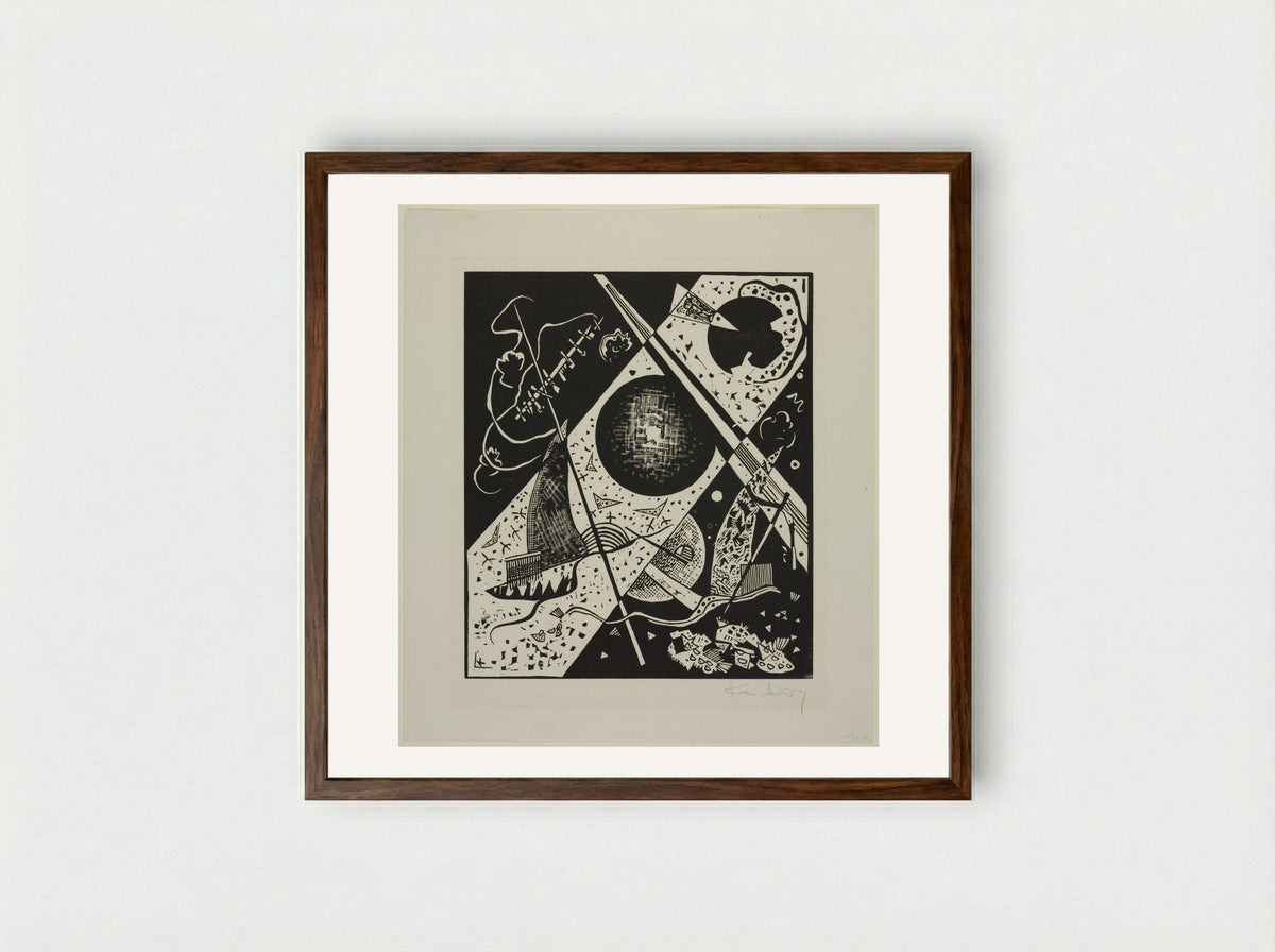 Small Worlds VI - Wassily Kandinsky - Framed Print Dark Wood