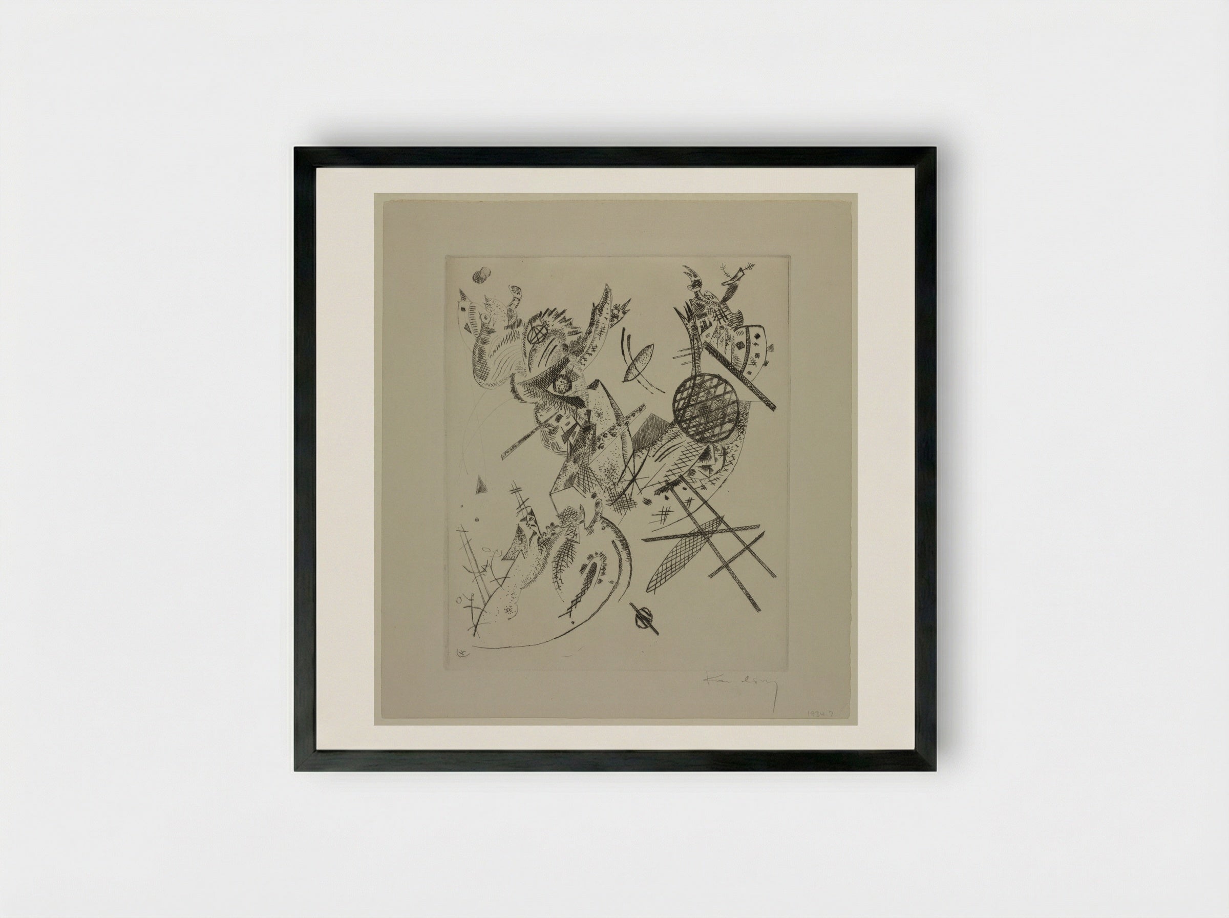 Small Worlds XII - Wassily Kandinsky - Framed Print Black