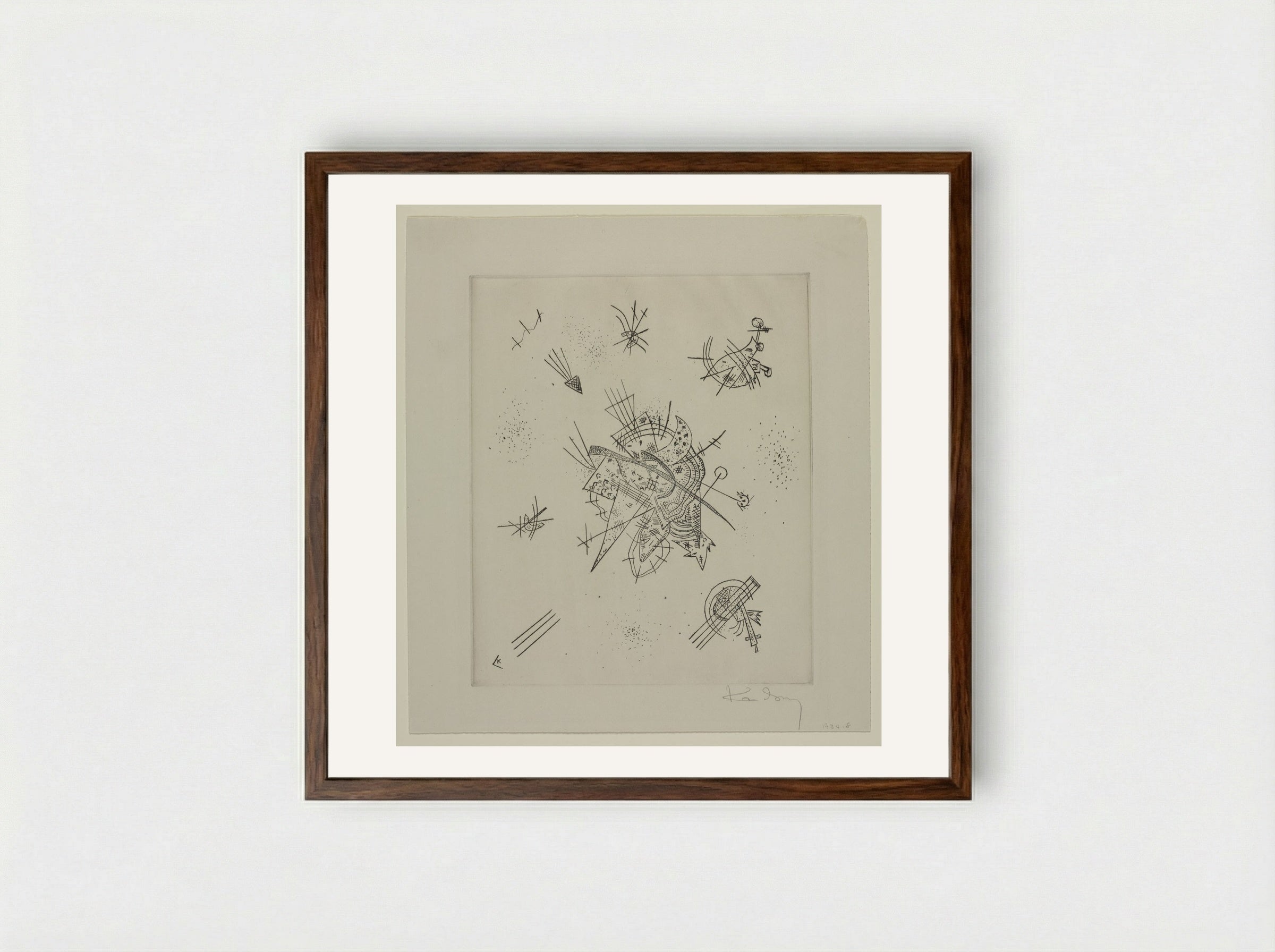 Small Worlds X - Wassily Kandinsky - Framed Print Dark Wood