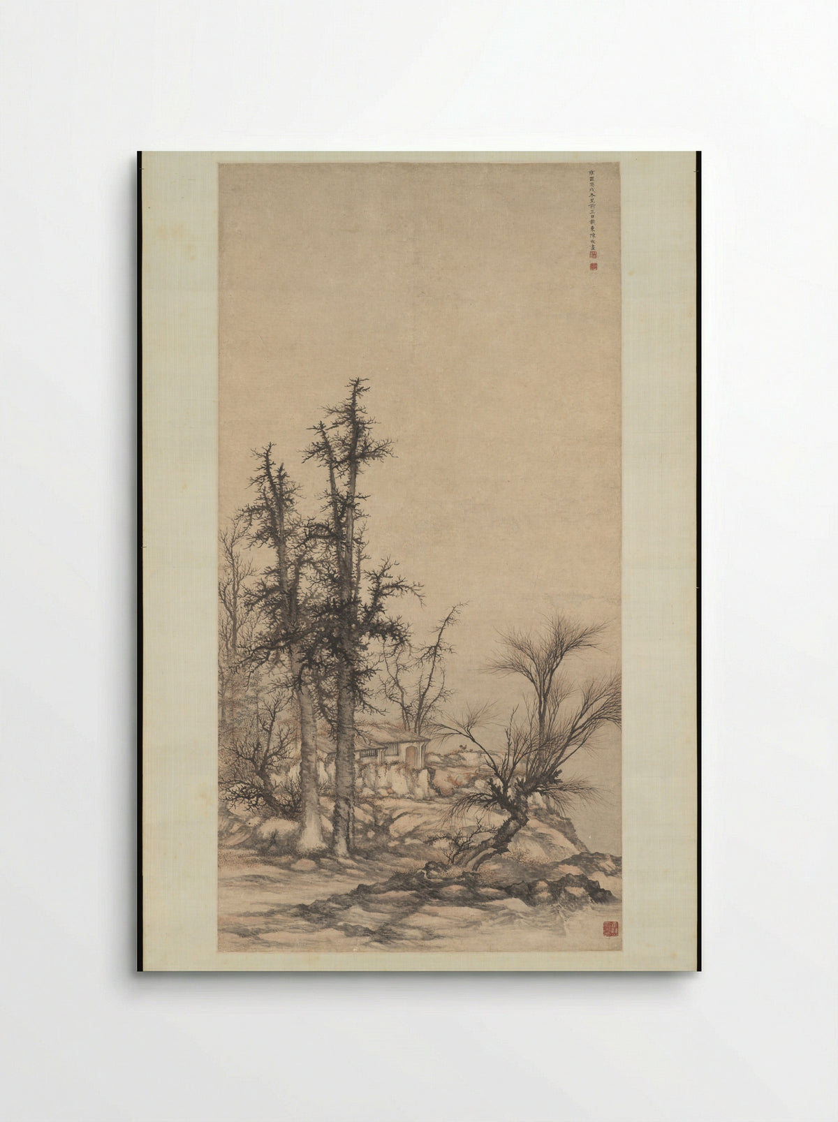 Small dwelling in a dense grove of trees - Chen Mei - Poster