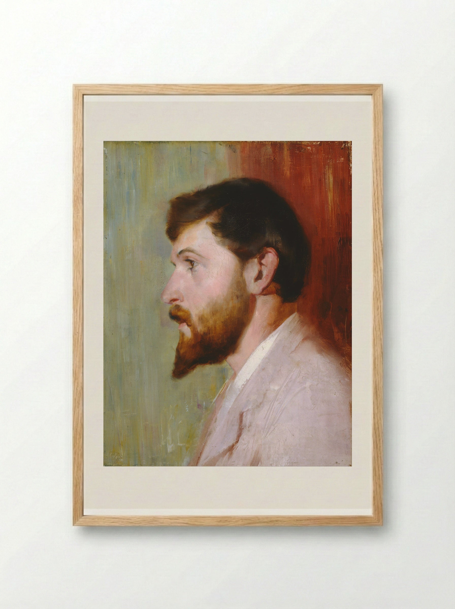 Smike Streeton age 24 - Tom Roberts - Framed Print Wood
