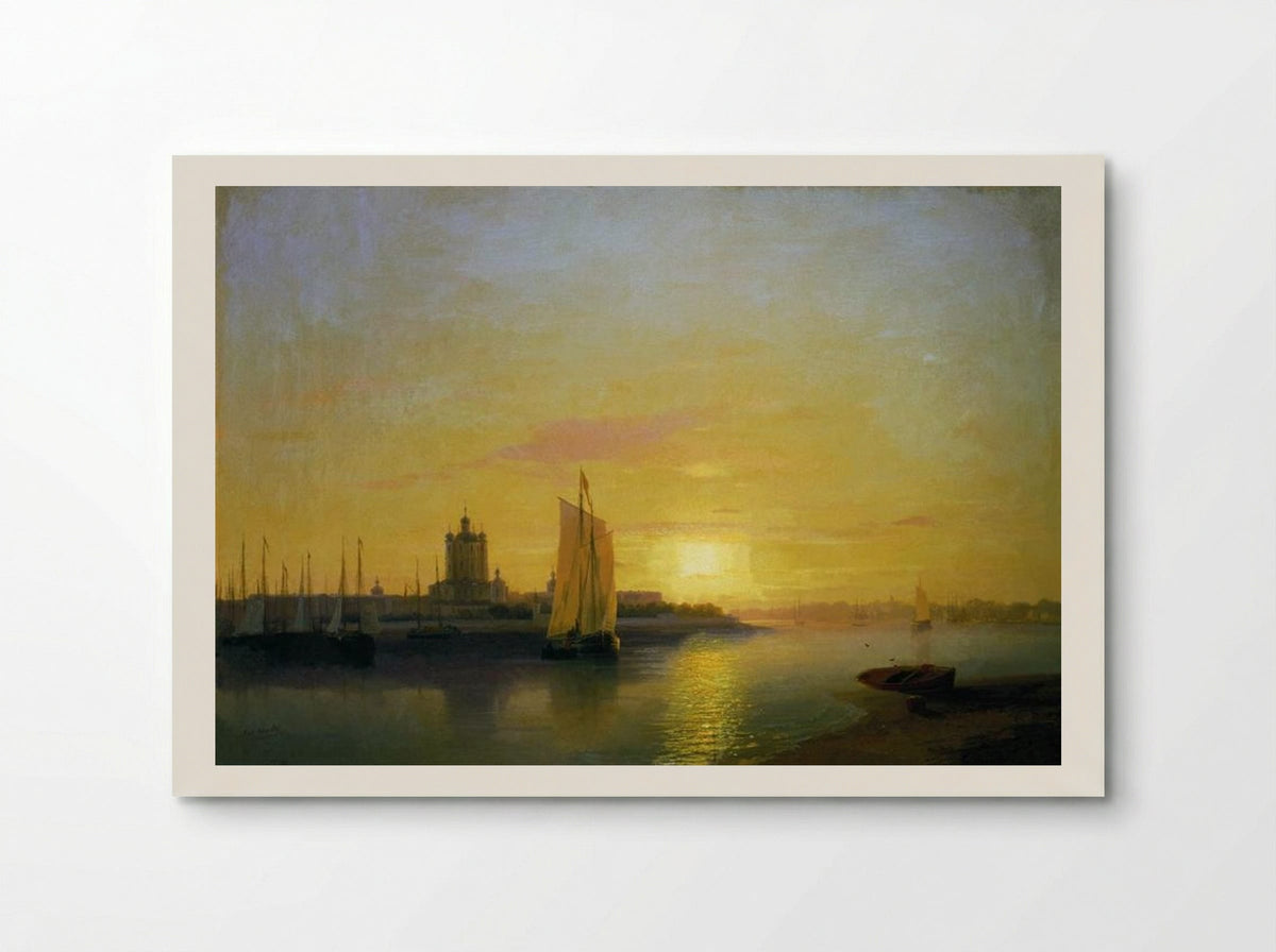 Smolny Convent at Sunset - Ivan Aivazovsky - Poster
