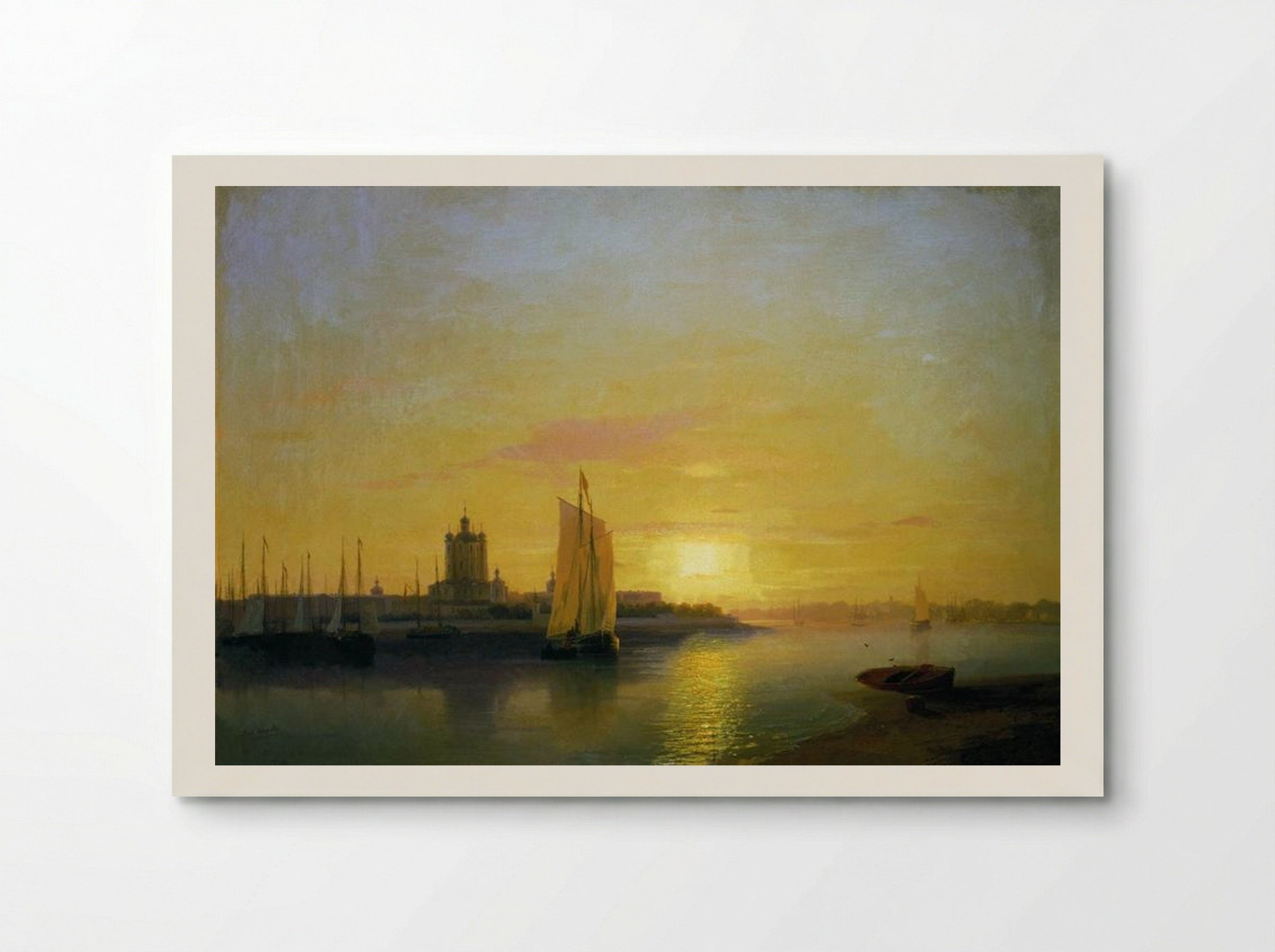 Smolny Convent at Sunset - Ivan Aivazovsky - Poster