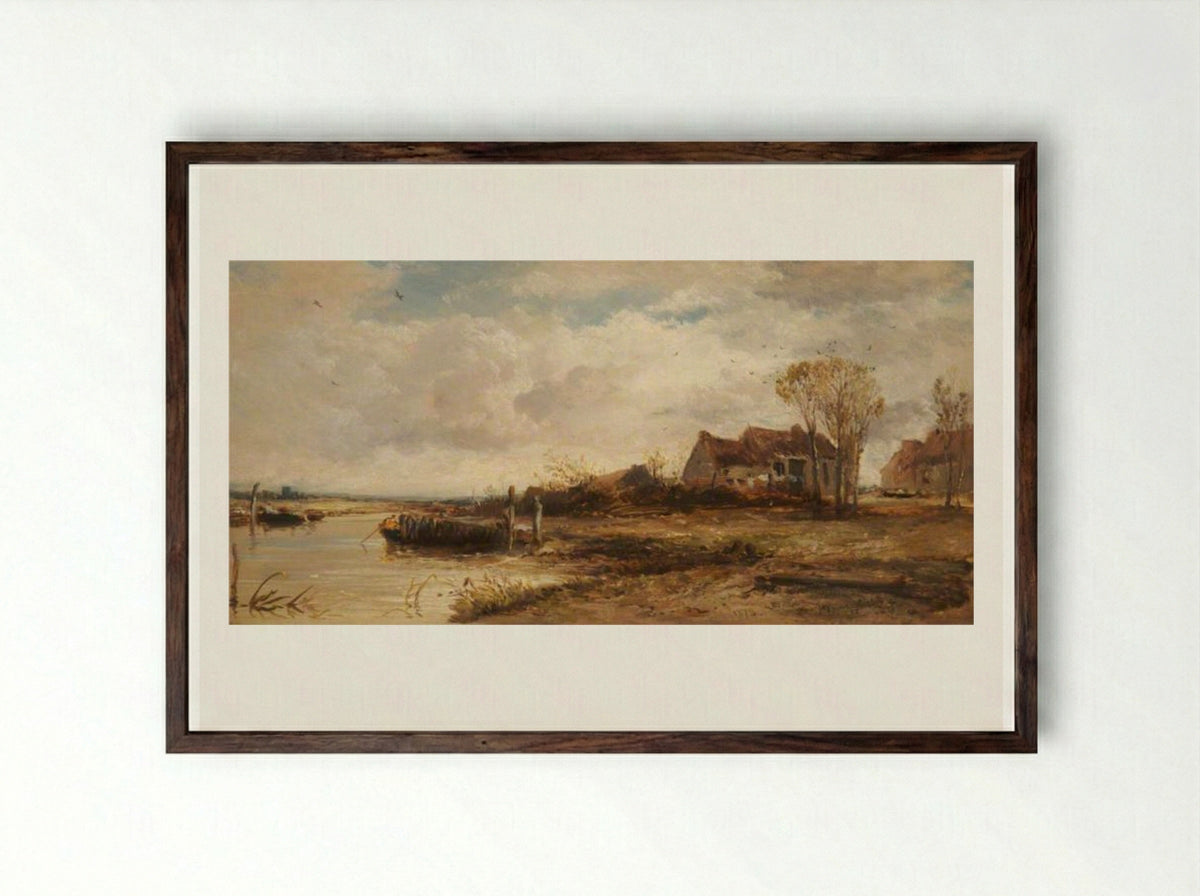 Snape, Suffolk - James Webb - Framed Print Dark Wood