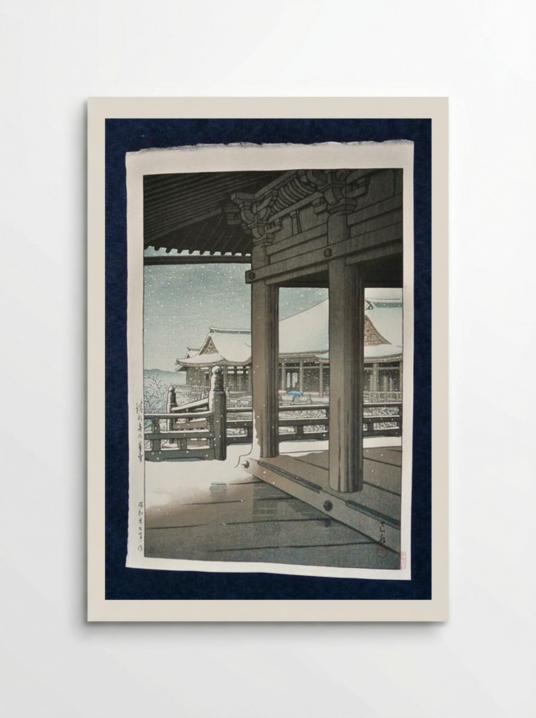 Snow Fall at Kiyomizu Temple, Kyoto - Hasui Kawase - Poster