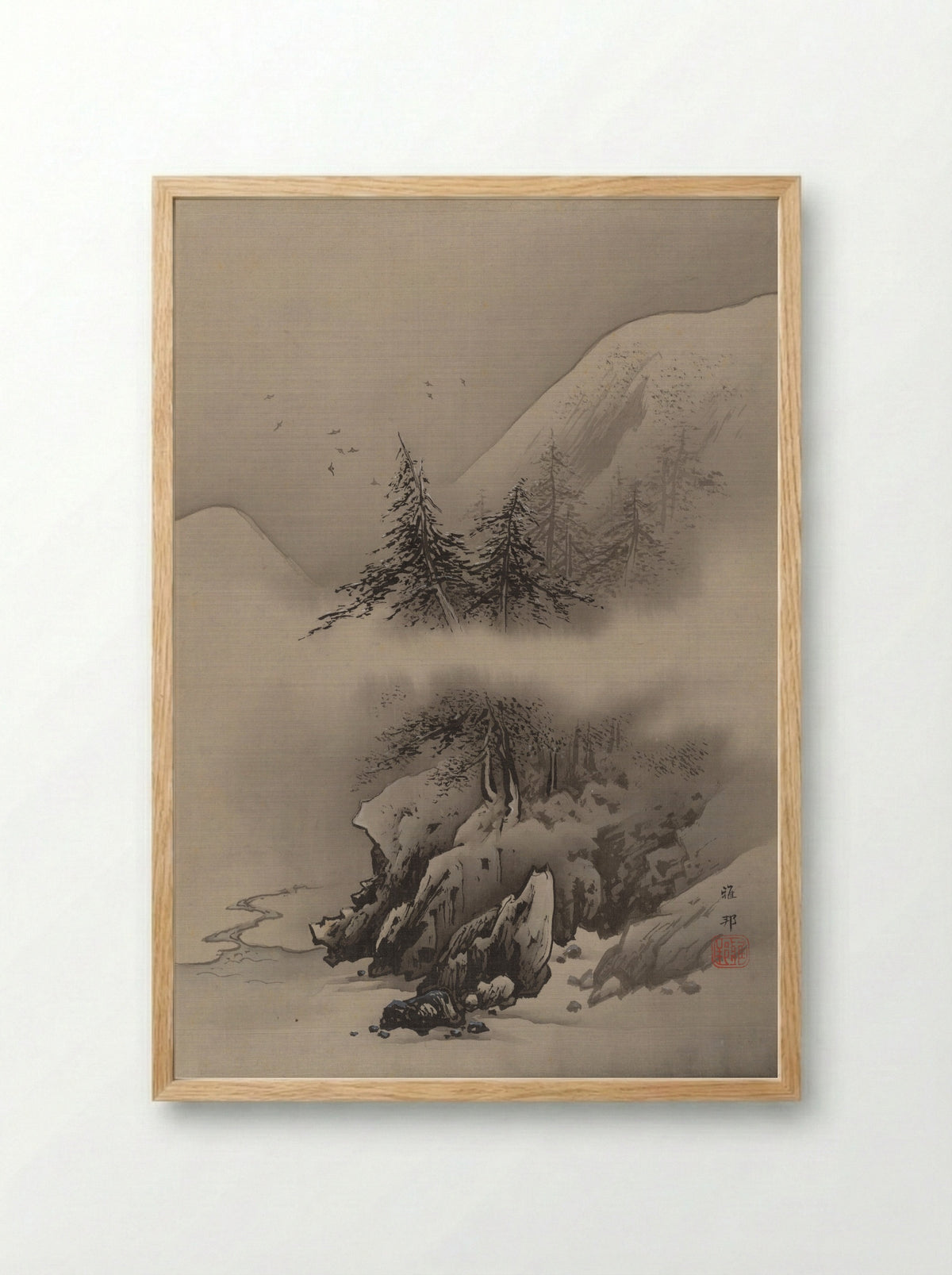 Snow Landscape - Hashimoto Gahō - Framed Print Wood