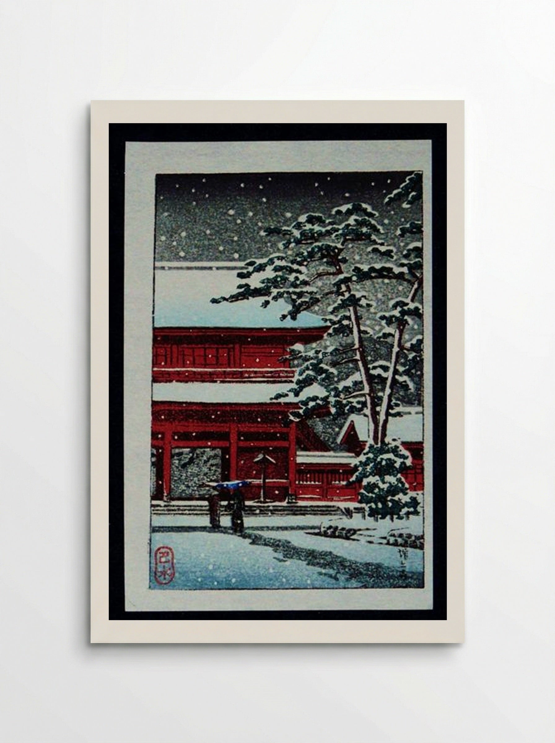 Snow at Zoji Temple - Hasui Kawase - Poster