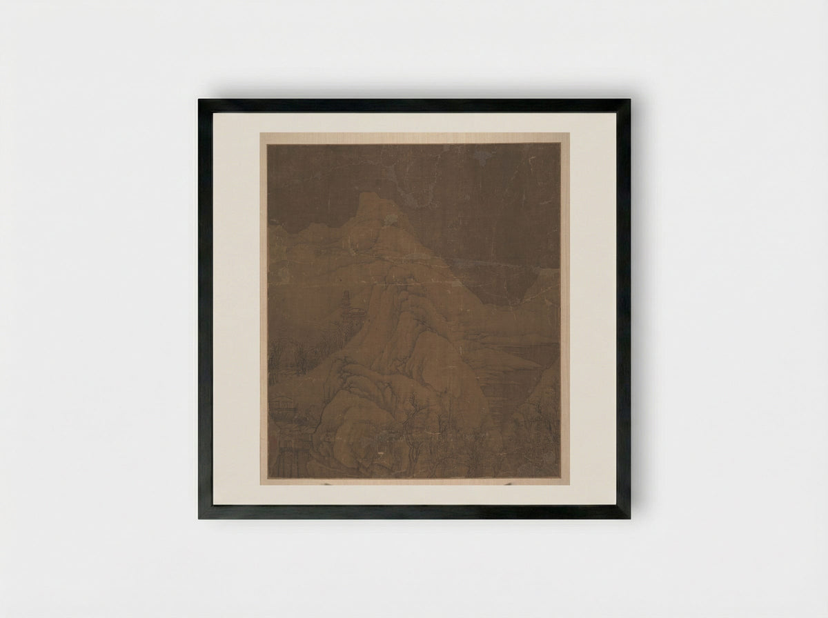 Snow-covered Mountains - Xu Daoning - Framed Print Black