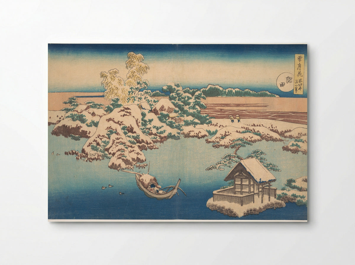 Snow on the Sumida River - Katsushika Hokusai - Poster