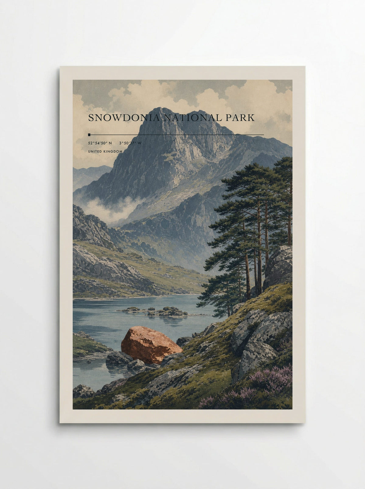 Snowdonia National Park United Kingdom Travel Poster - Poster