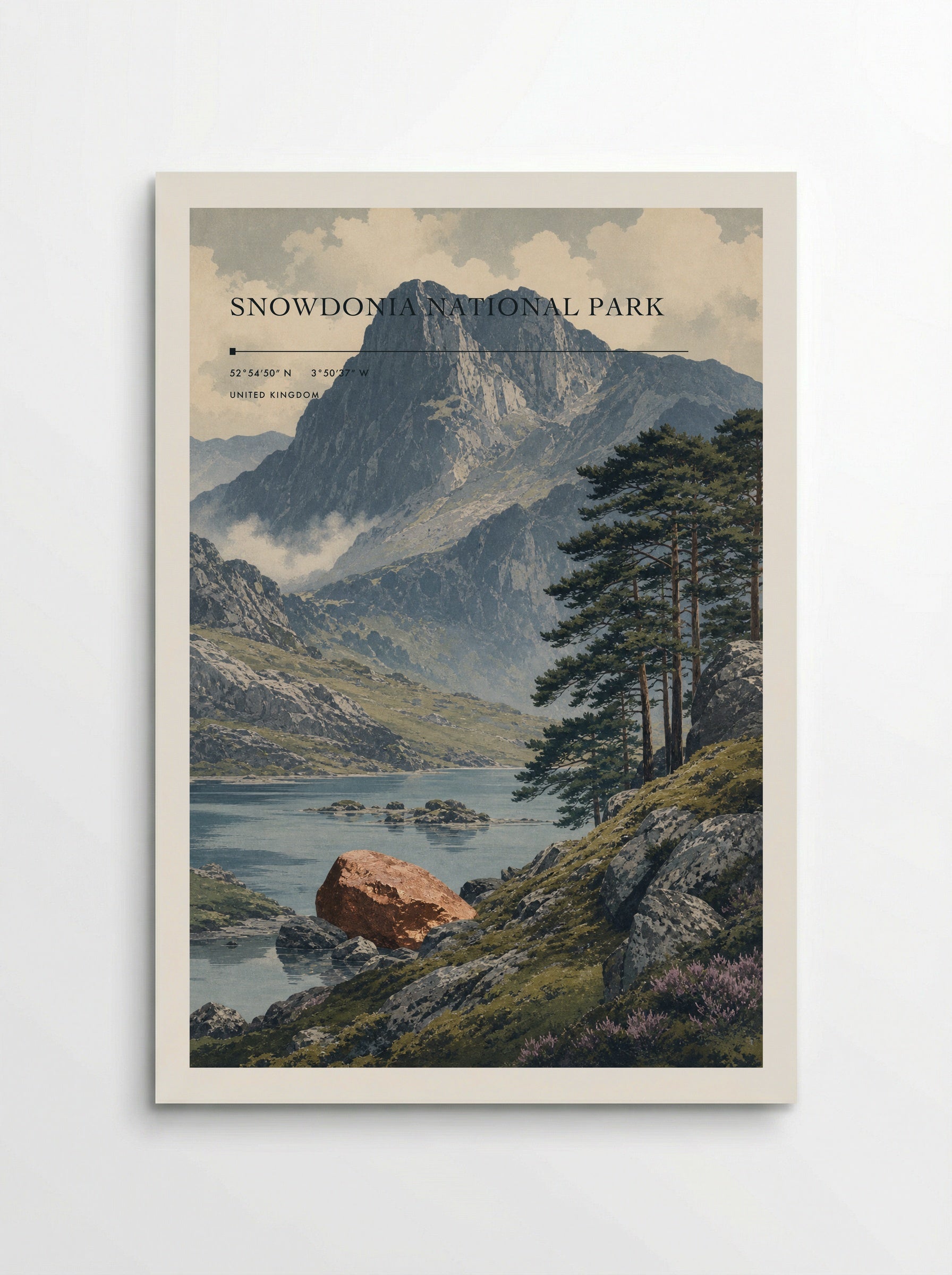 Snowdonia National Park United Kingdom Travel Poster - Poster