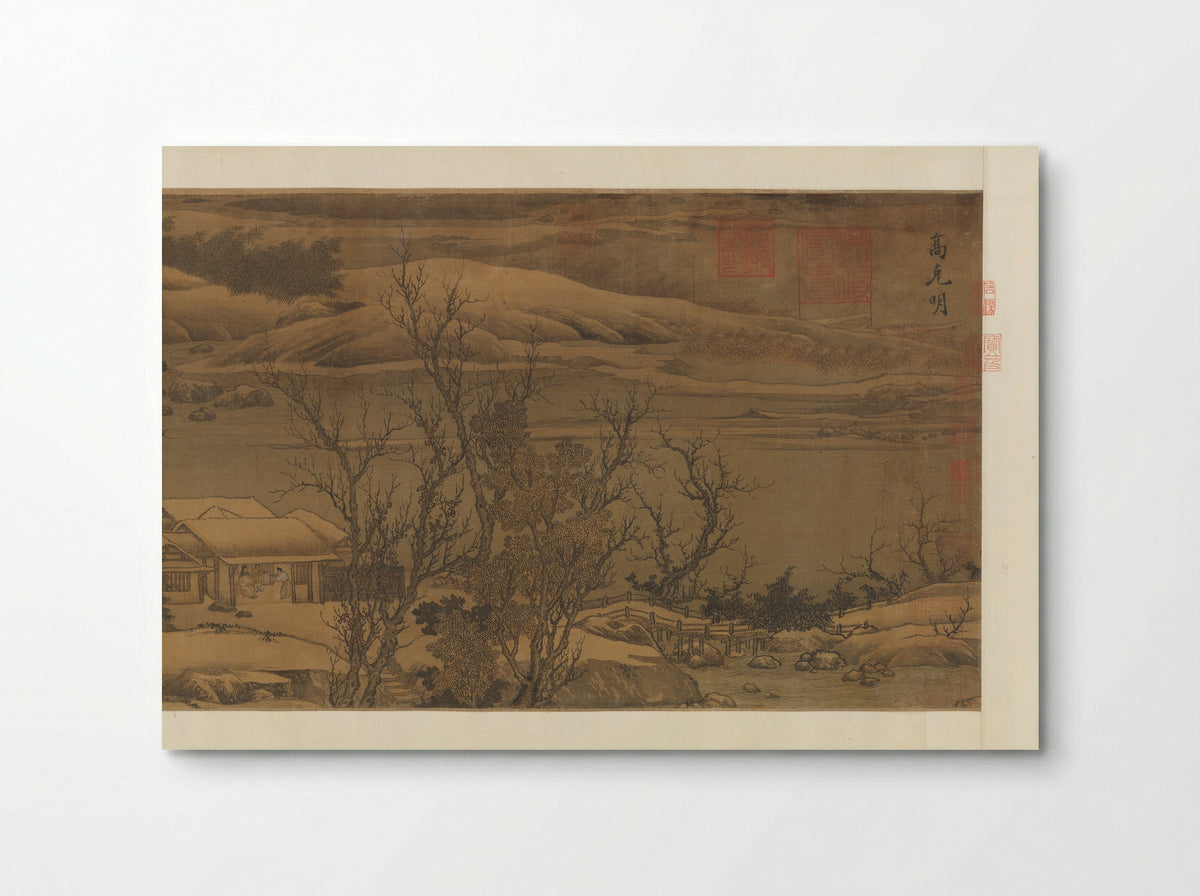 Snowy Landscape with Rustic Riverside Retreat - Liu Songnian - Poster