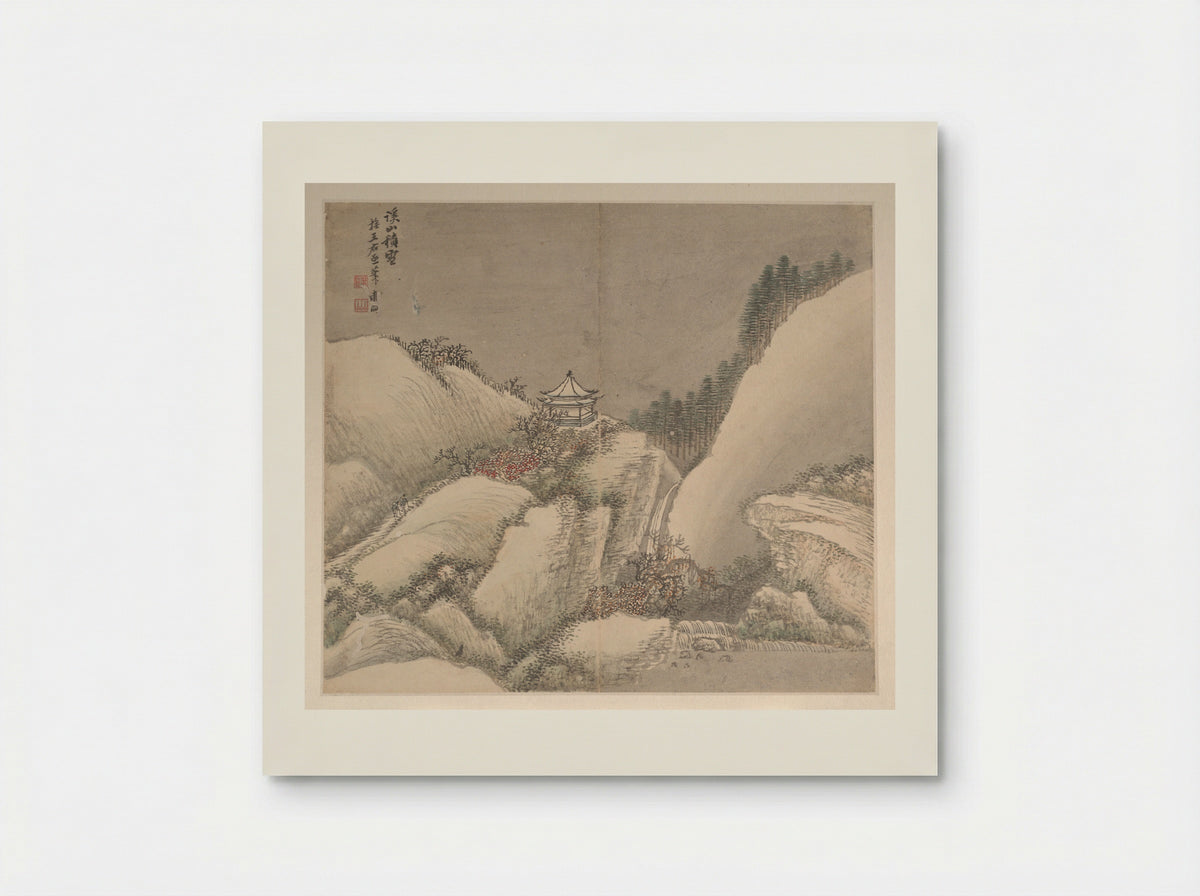 Snowy Stream and Mountains - Cao Jian - Poster