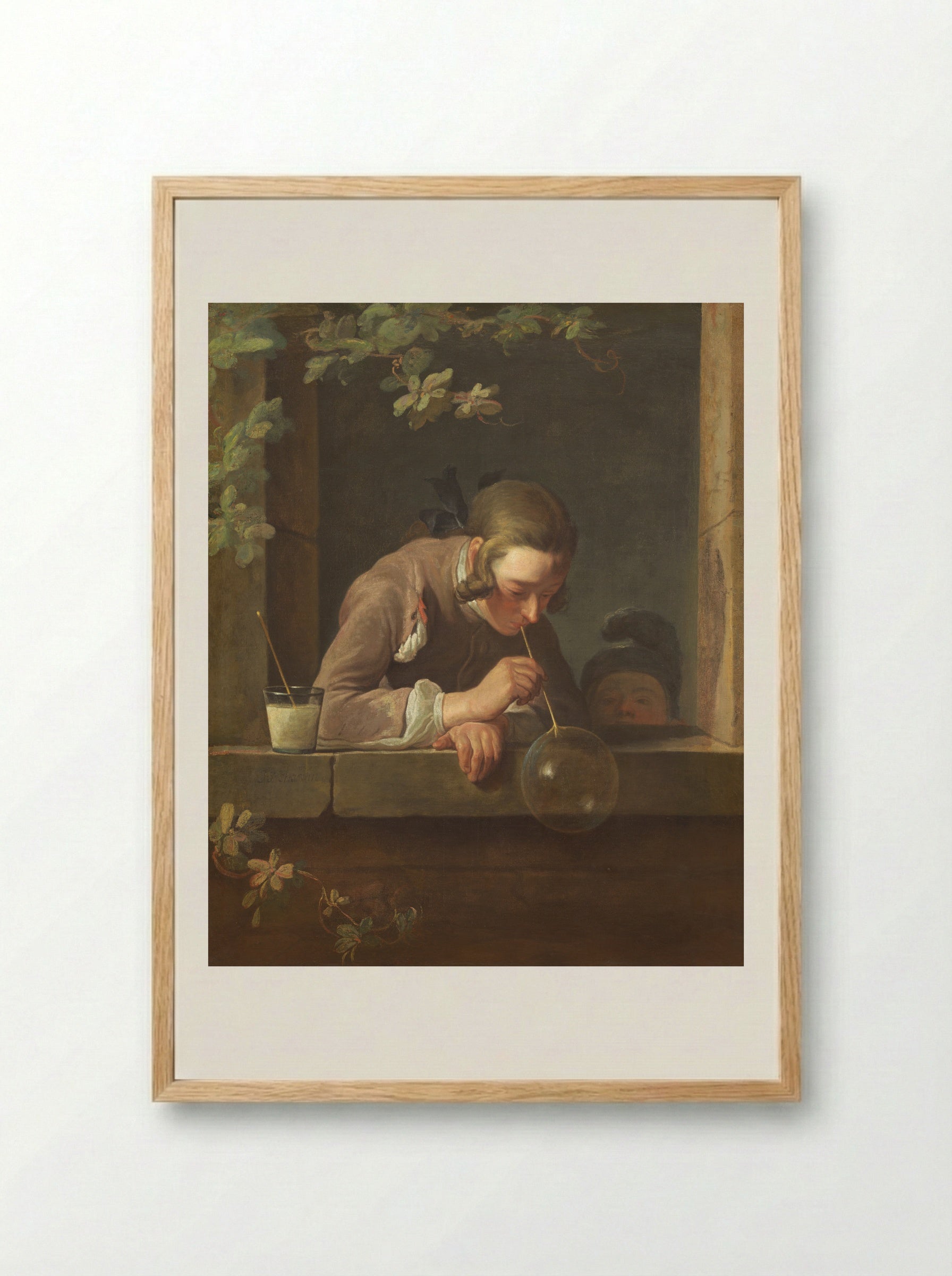 Soap Bubbles - Jean-Baptiste-Siméon Chardin - Framed Print Wood