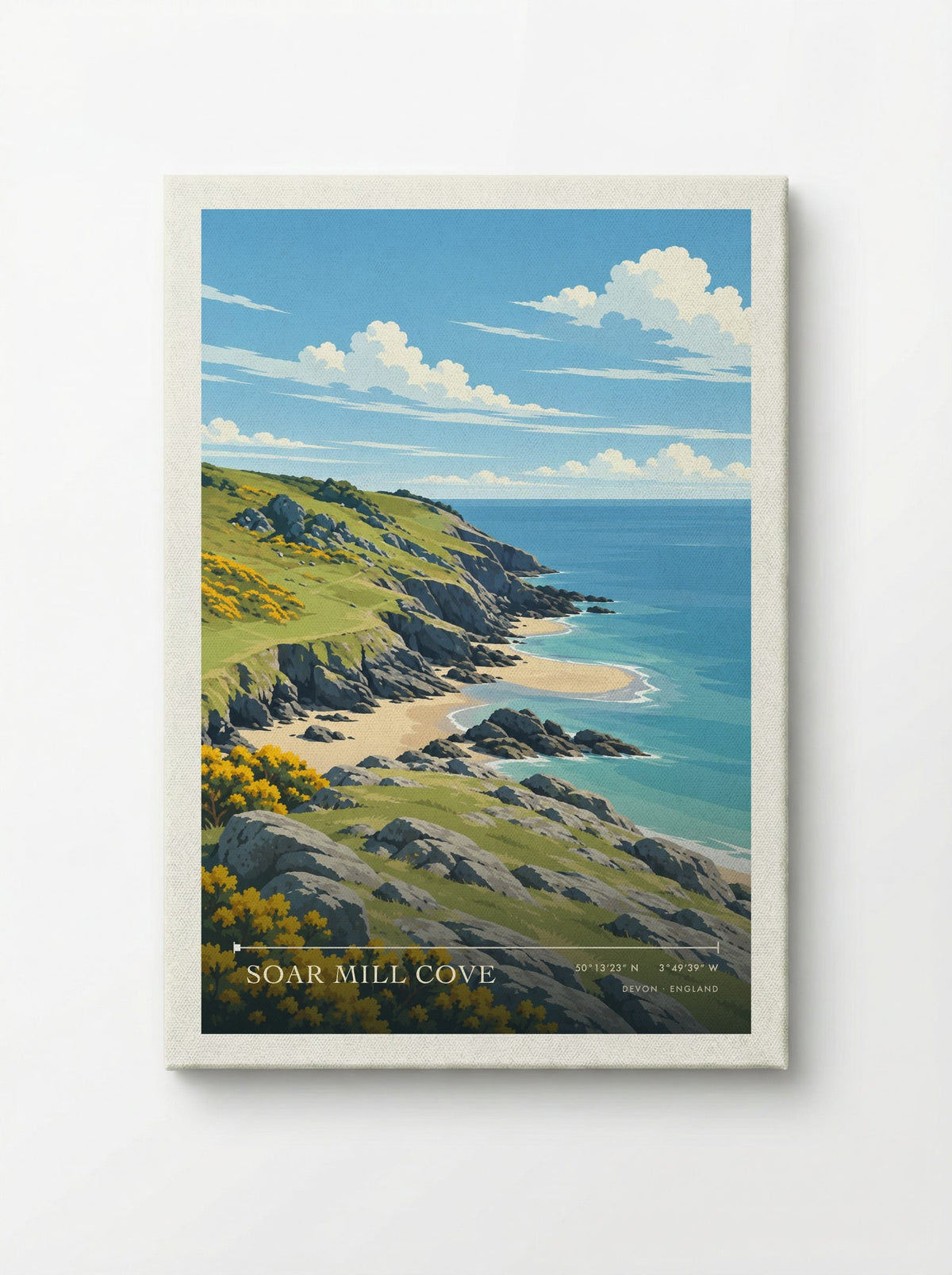 Soar Mill Cove, Devon | Travel Poster - Canvas