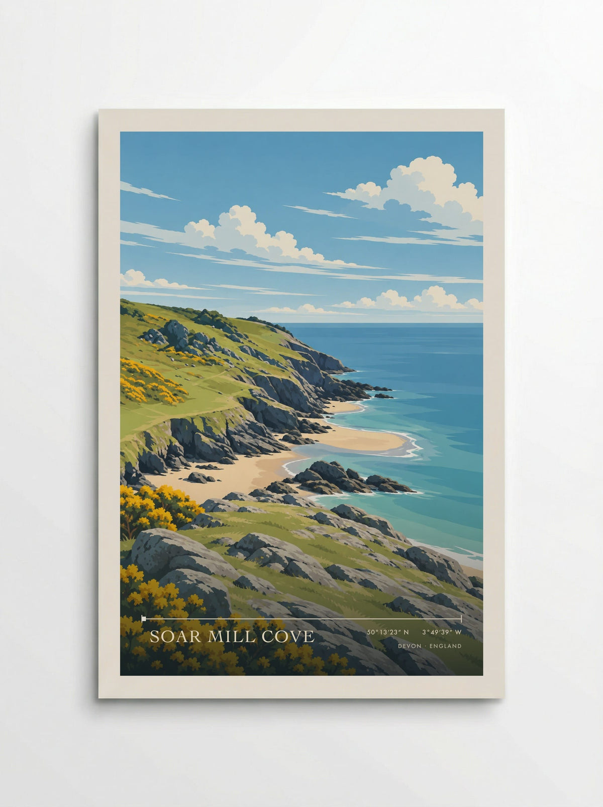 Soar Mill Cove, Devon | Travel Poster - Poster