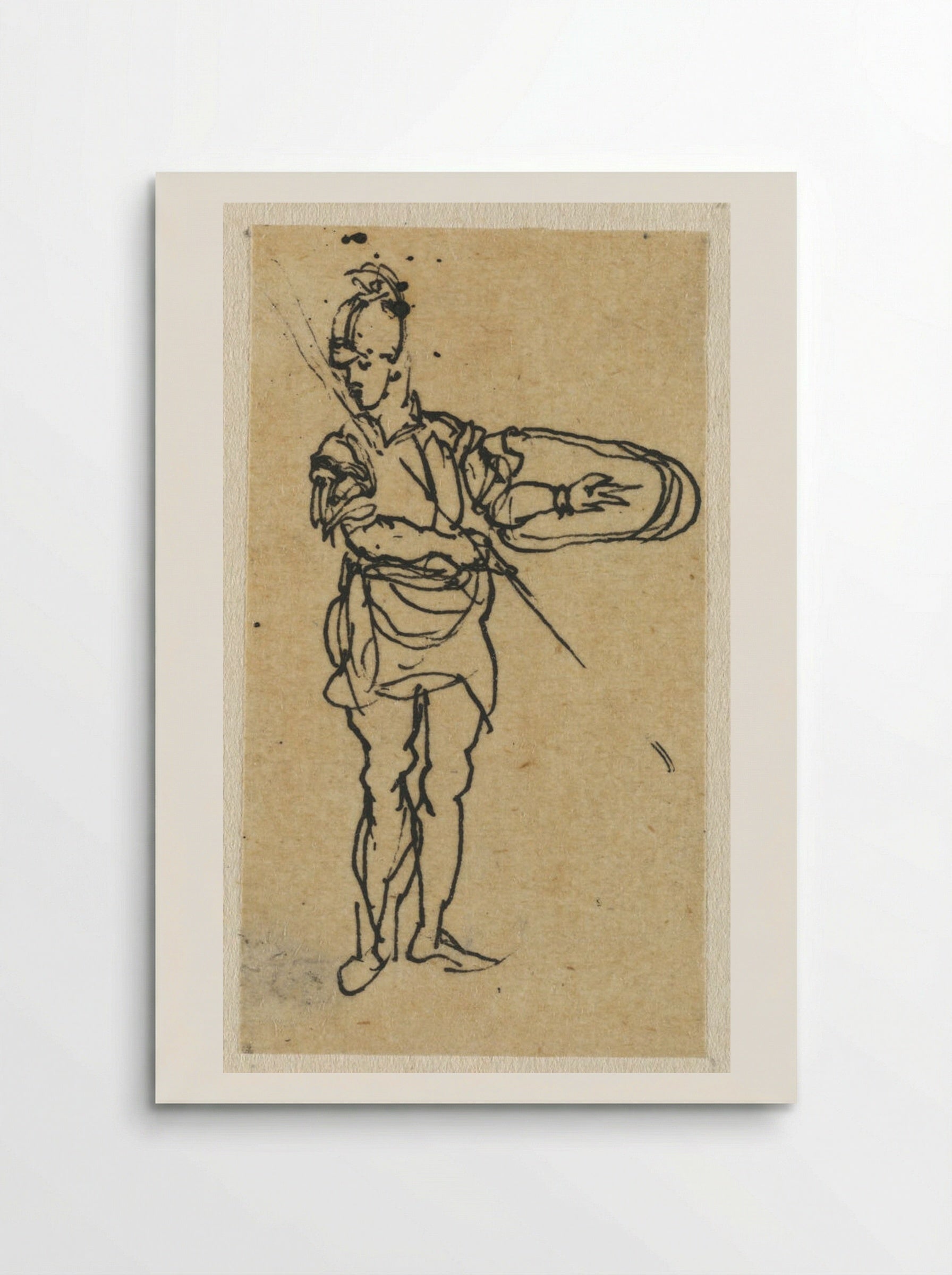 Soldier with Spear Looking Left - Rodolphe Bresdin - Poster