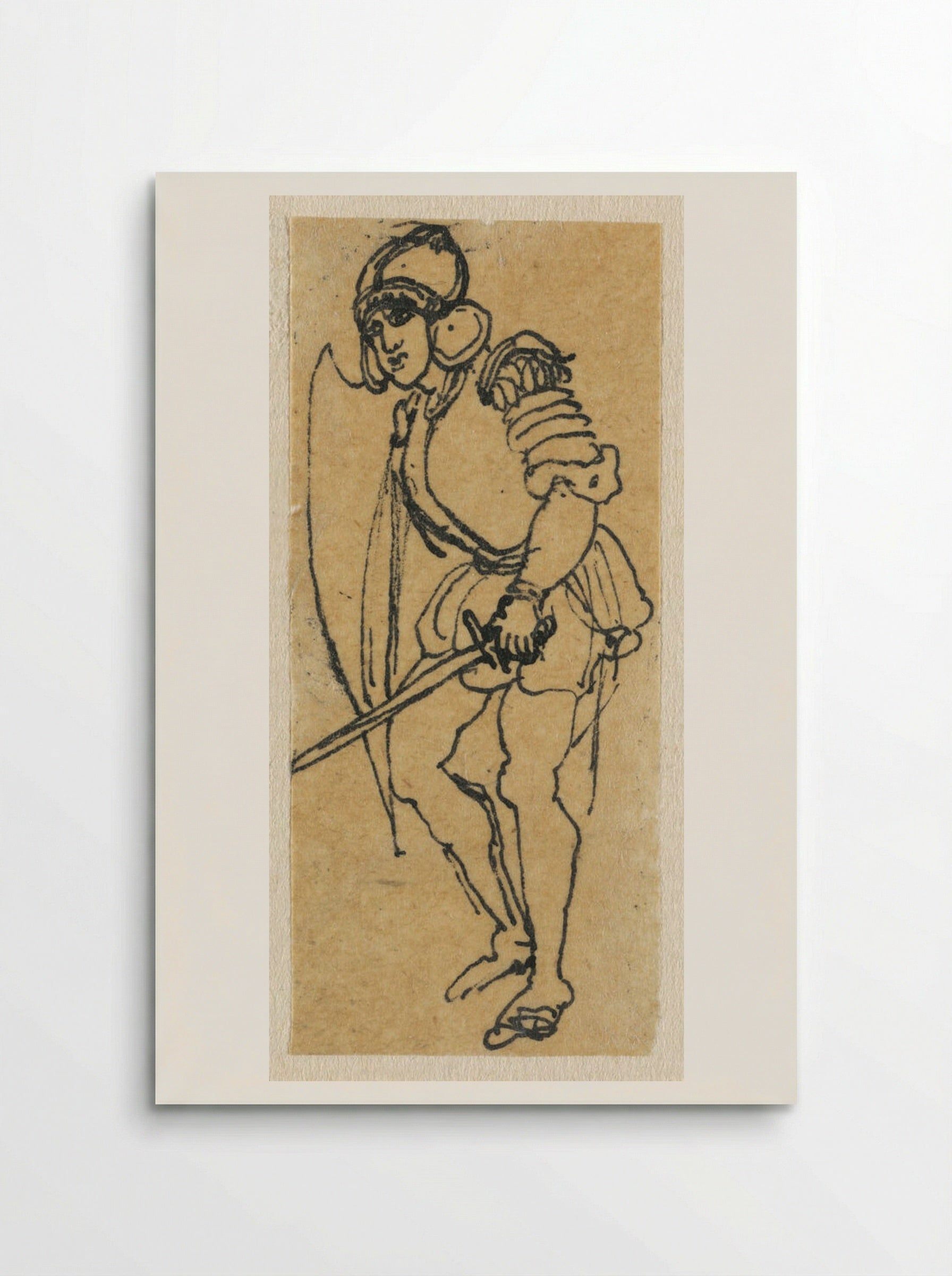 Soldier with Sword Facing Left - Rodolphe Bresdin - Poster