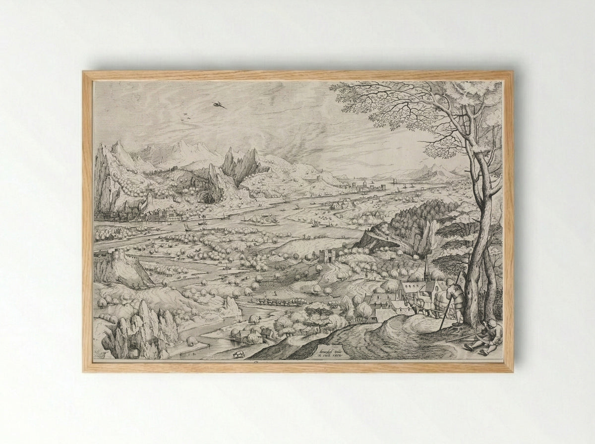 Solicitudo Rustica - Jan van Doetechum - Framed Print Wood