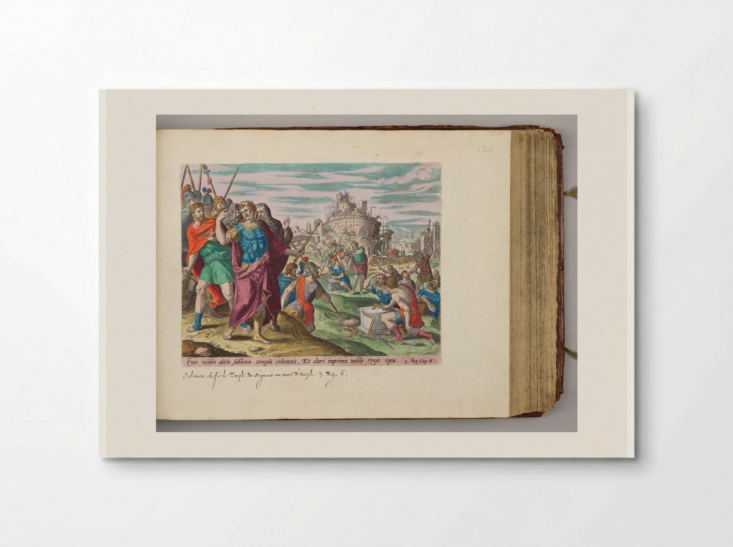 Solomon Building the Temple - Hans Collaert the Elder - Poster