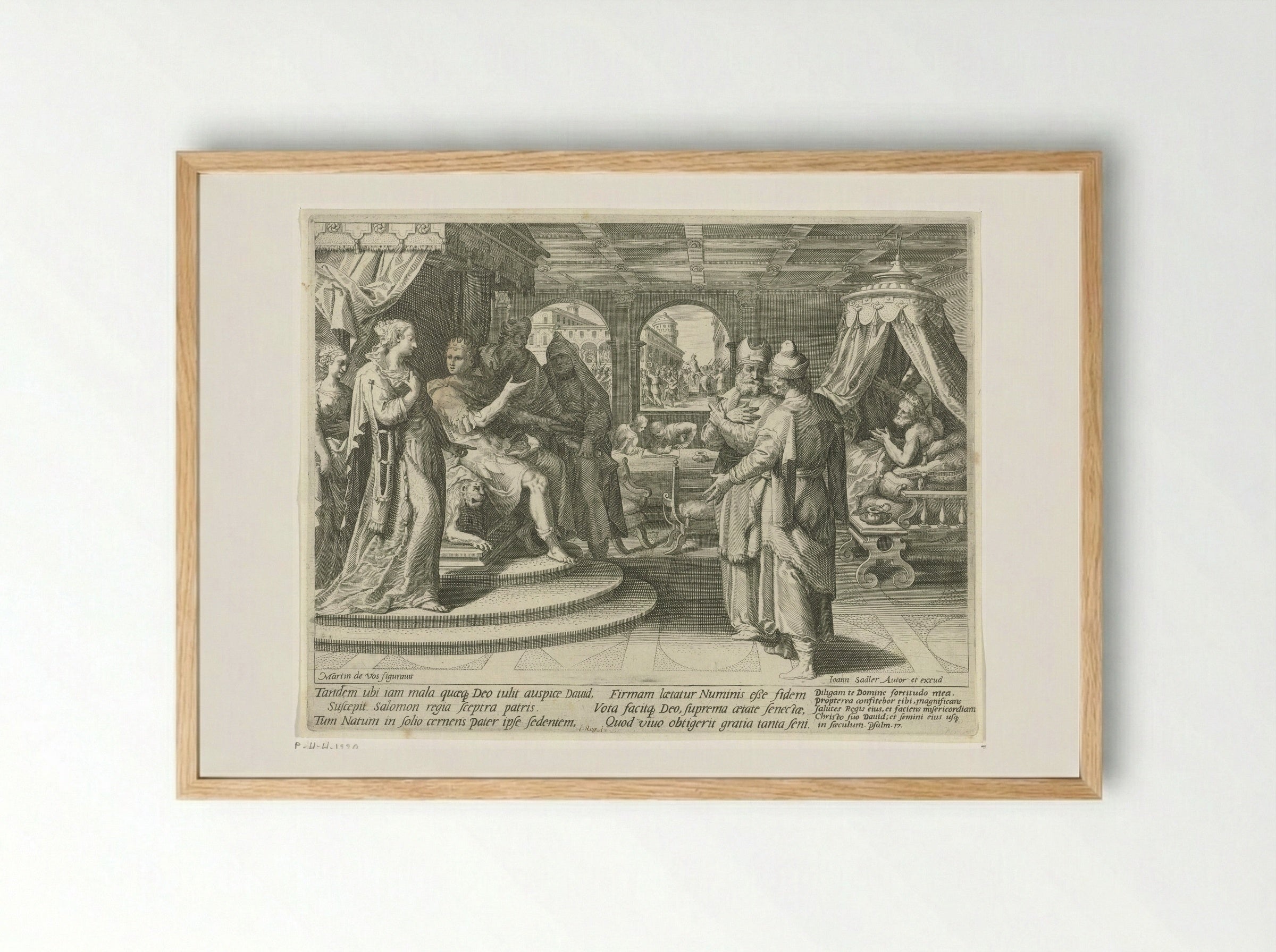 Solomon Succeeds David as King of Israel - Aegidius Sadeler (II) - Framed Print Wood