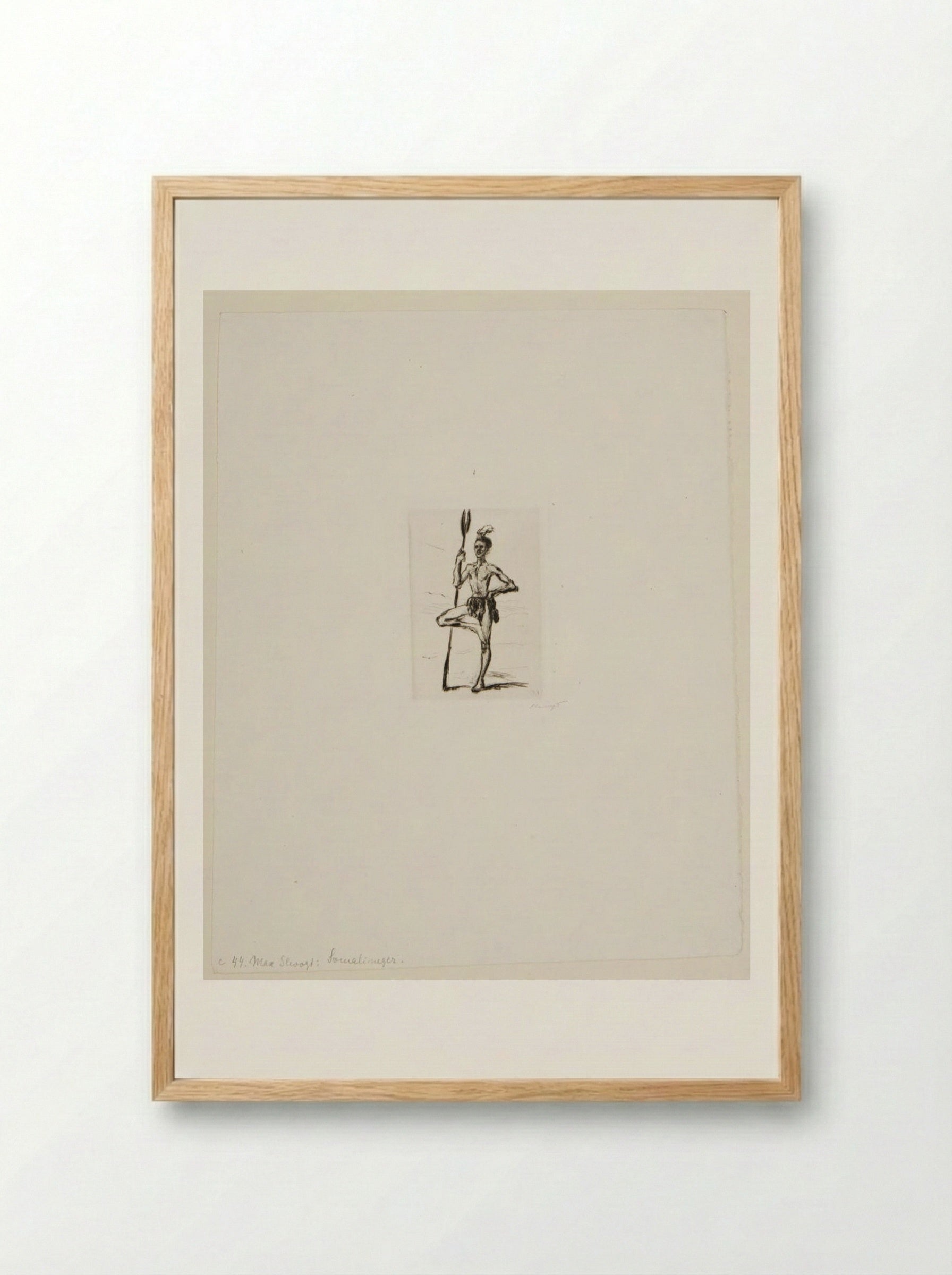 Somali Warrior - Max Slevogt - Framed Print Wood