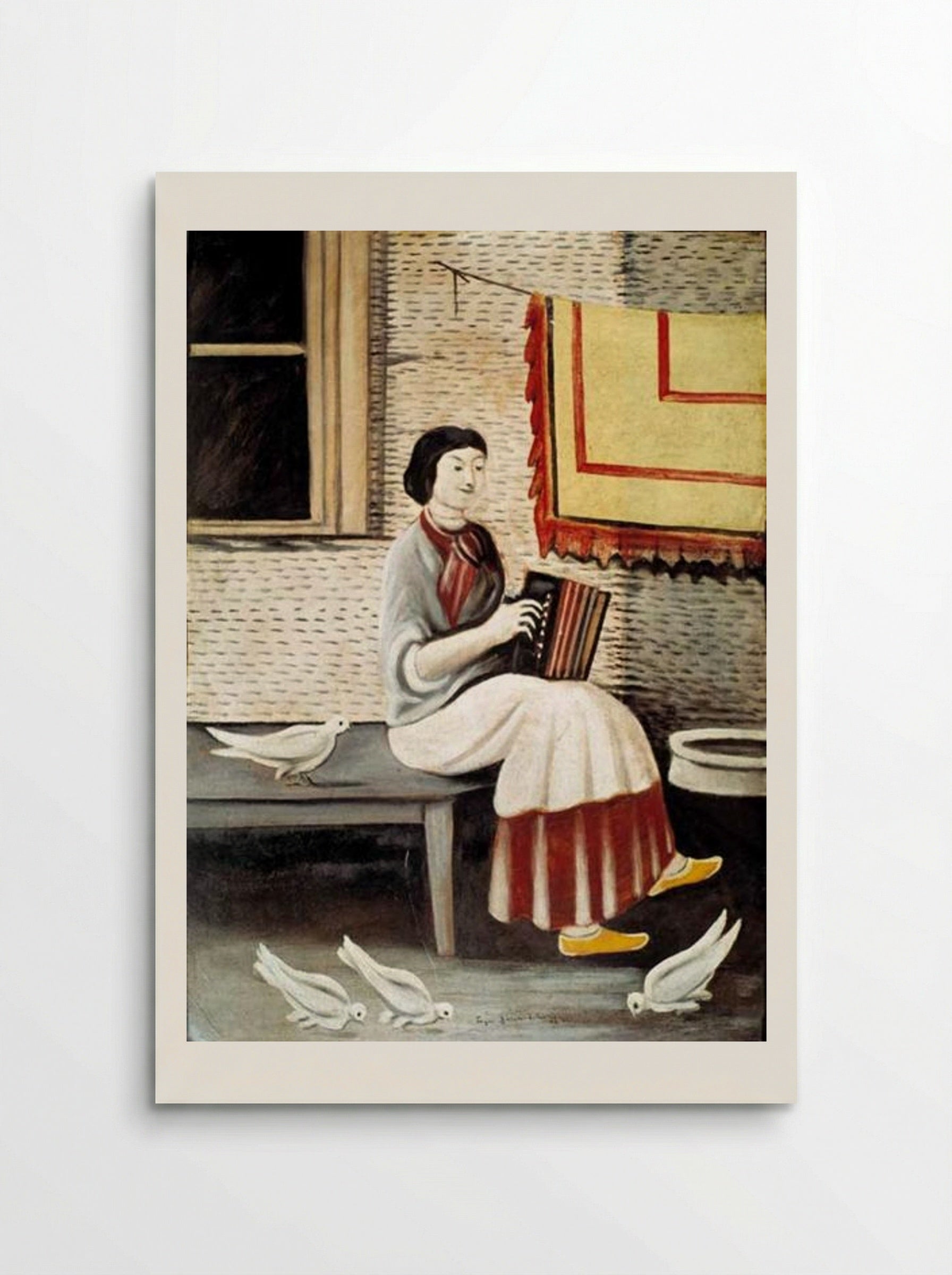 Sona Gorashvili playing accordion - Niko Pirosmani - Poster