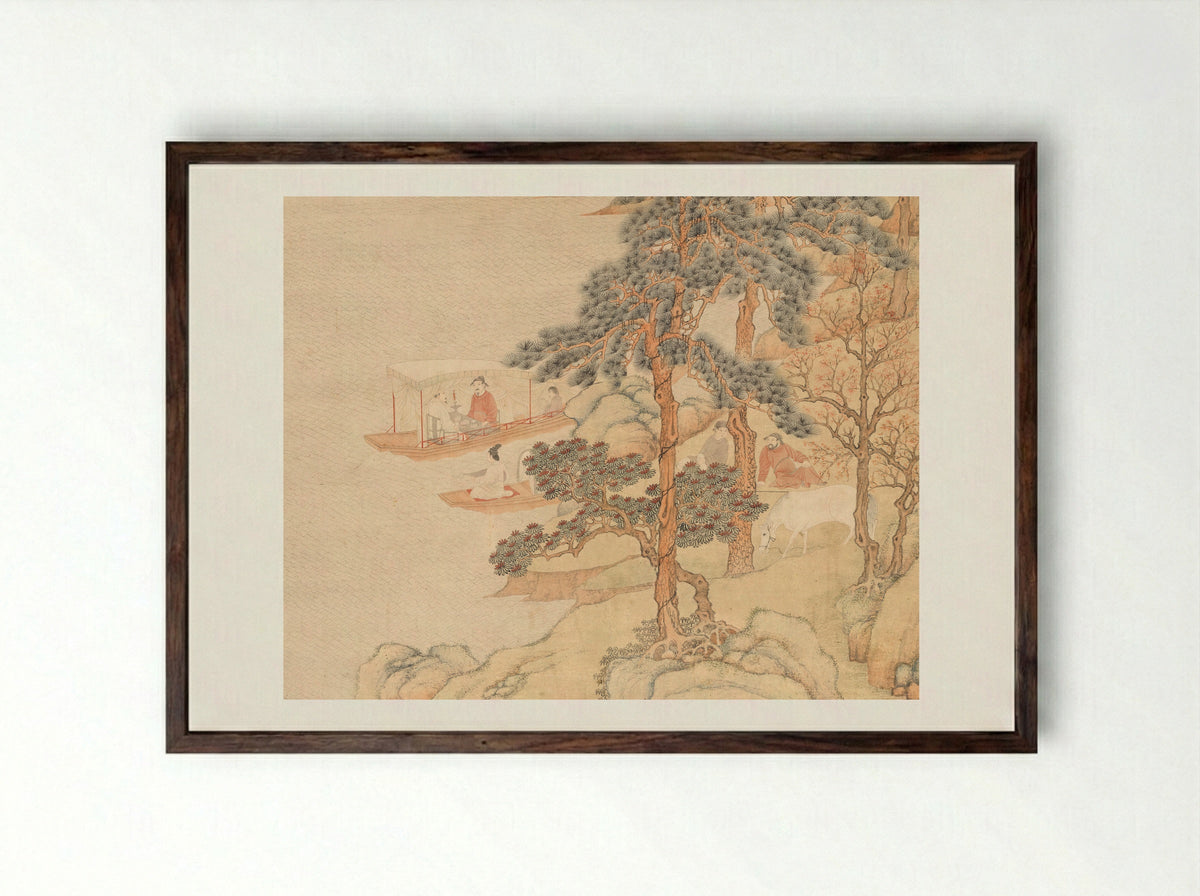 Song of the Lute - Ding Yunpeng - Framed Print Dark Wood