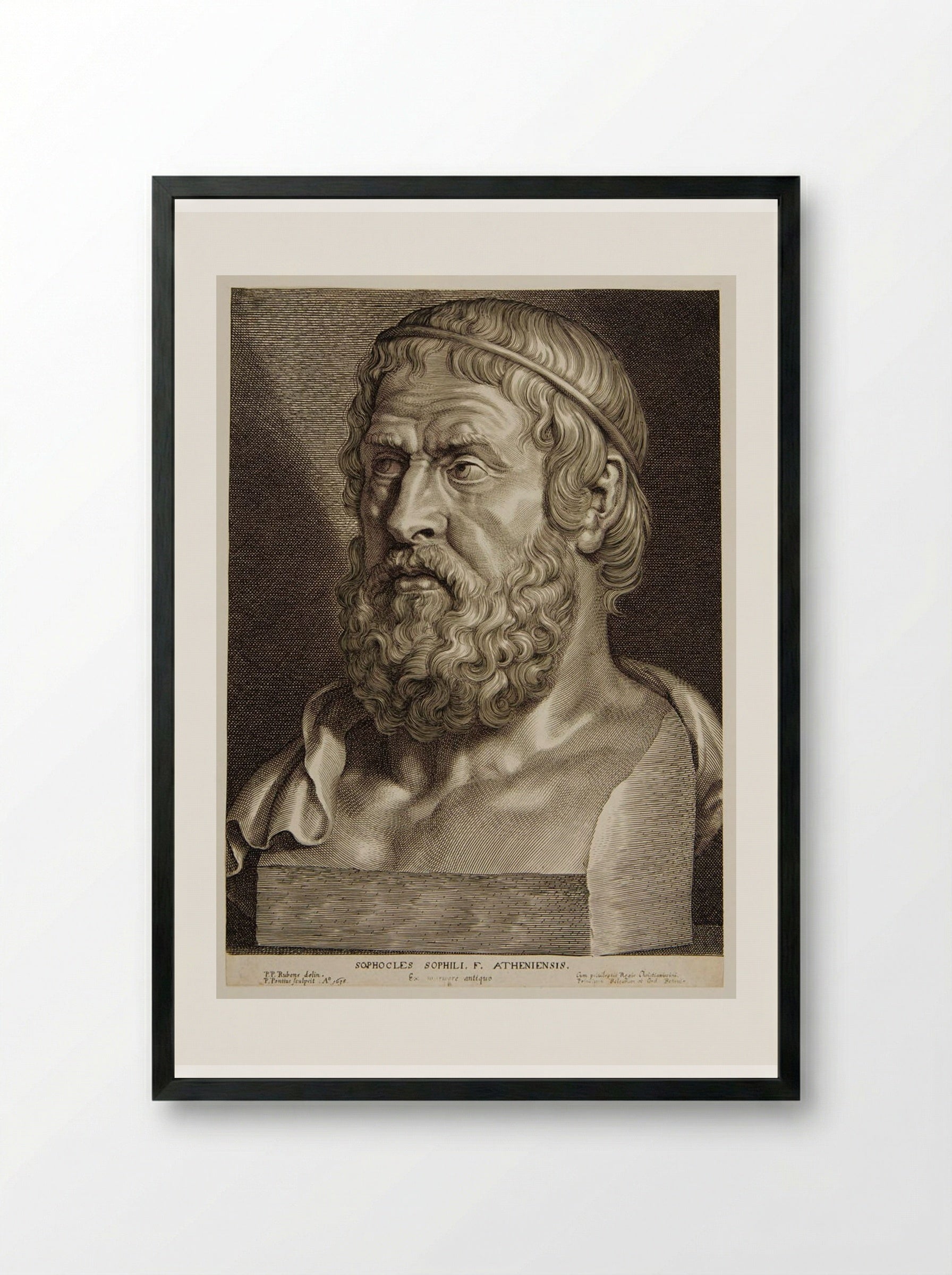 Sophocles - Paulus Pontius - Framed Print Black