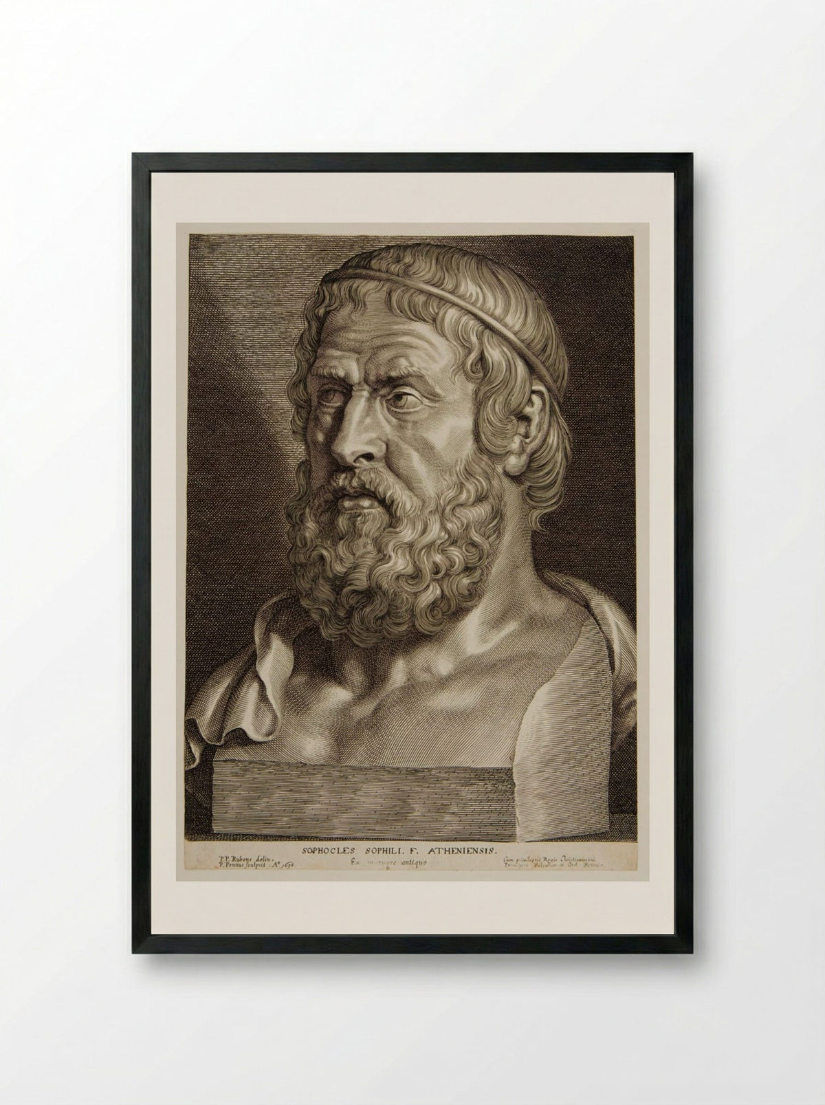 Sophocles - Paulus Pontius - Framed Print Black