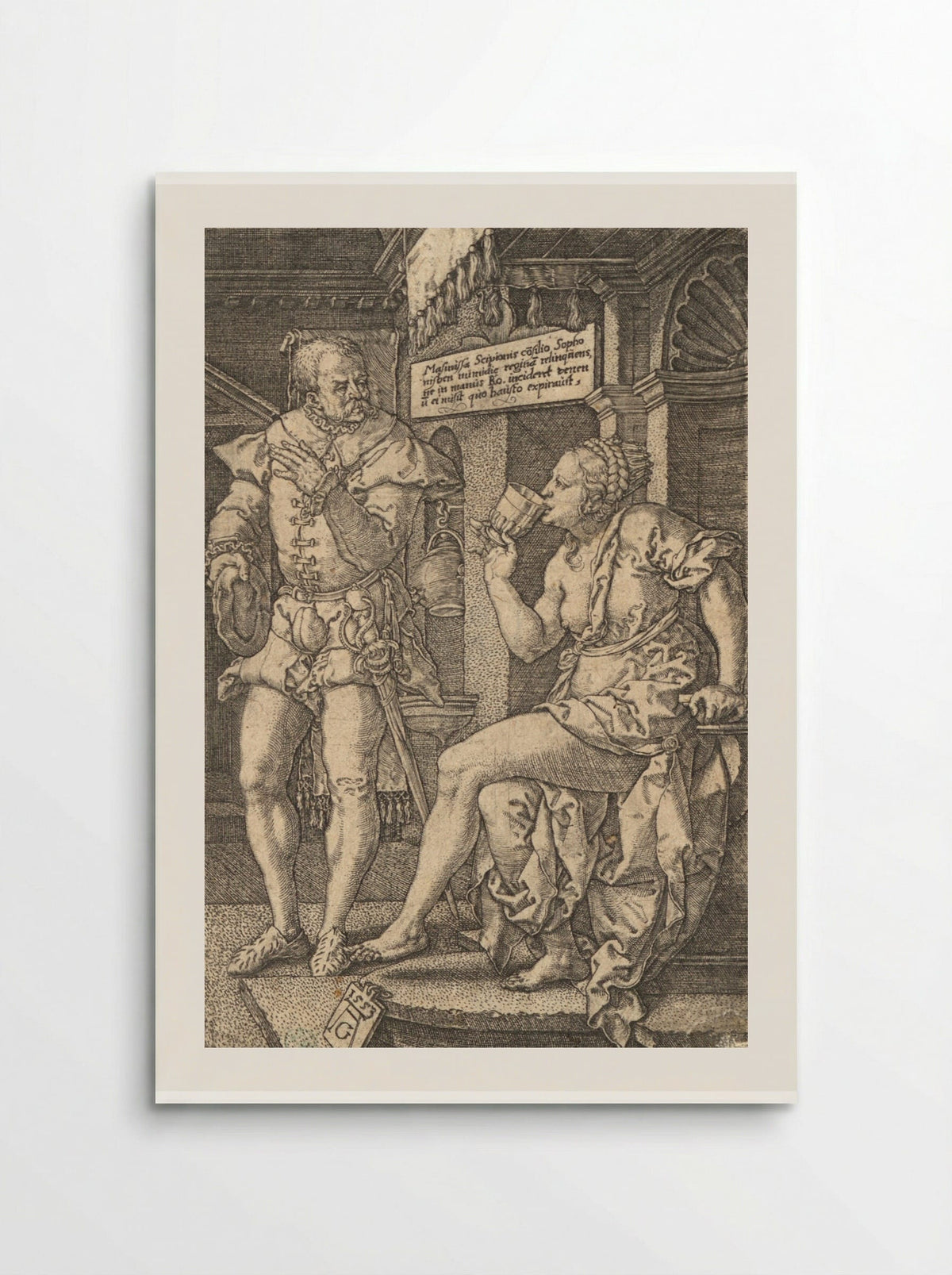 Sophonisba Drinking Poison - Heinrich Aldegrever - Poster