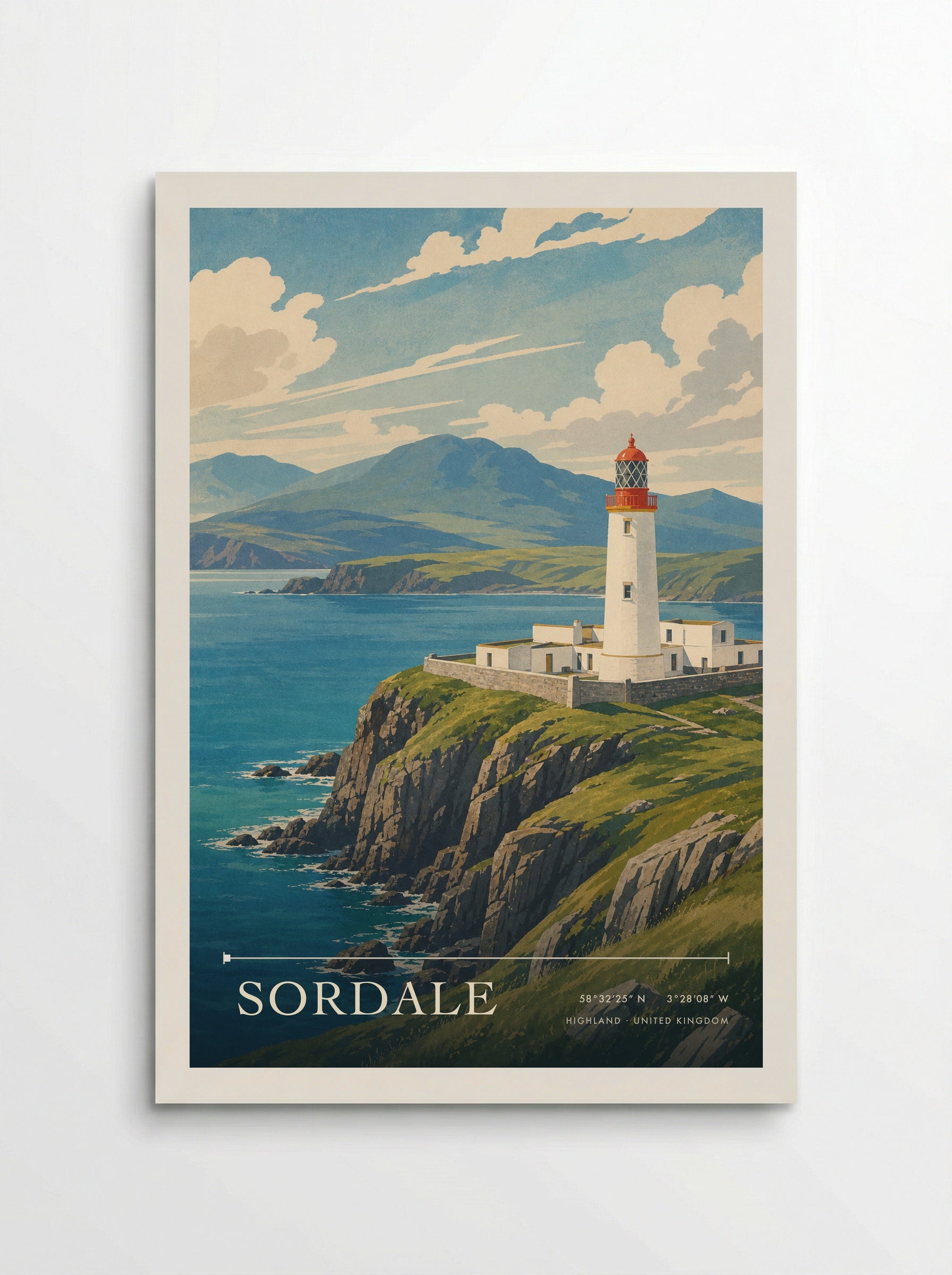 Sordale Highland United Kingdom Travel Poster - Poster
