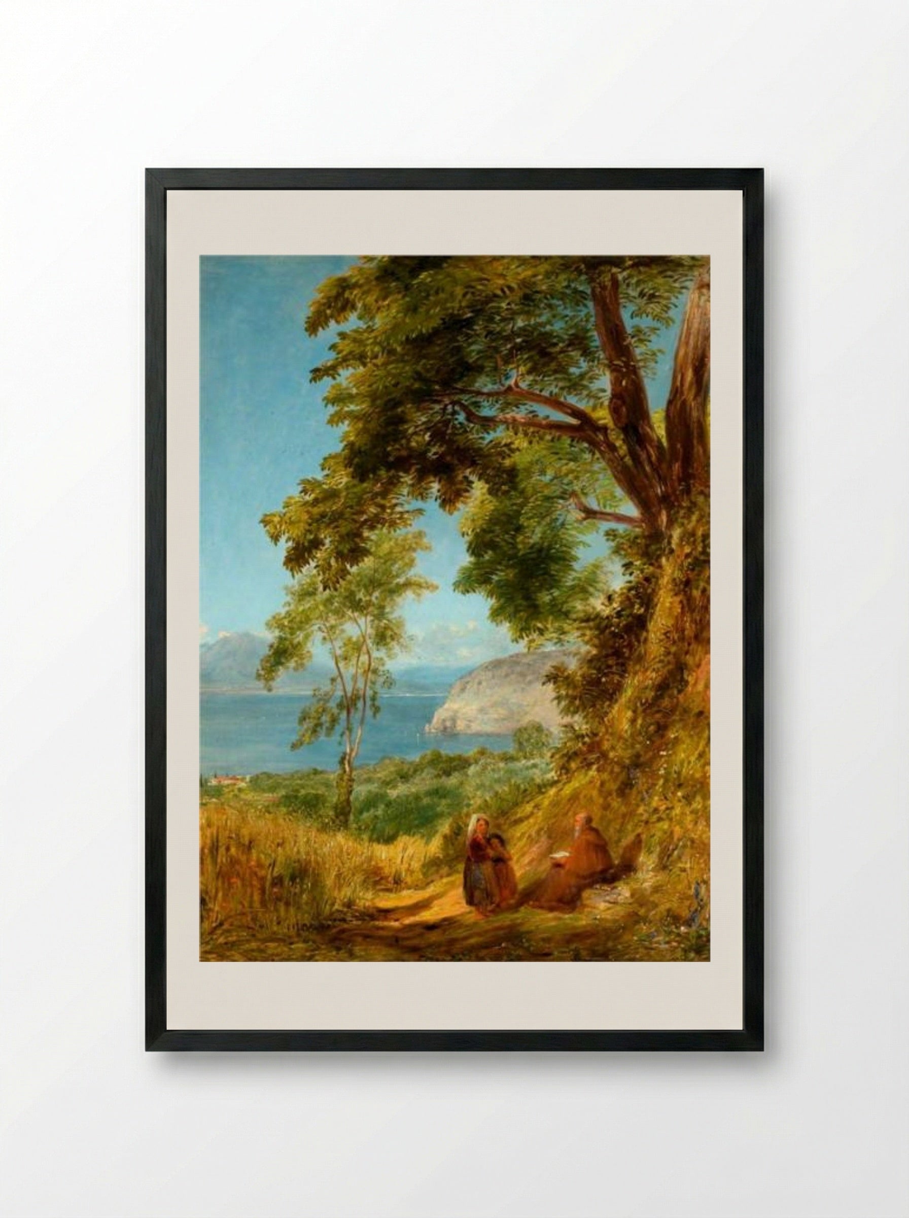 Sorrento, Bay of Naples - William Collins - Framed Print Black