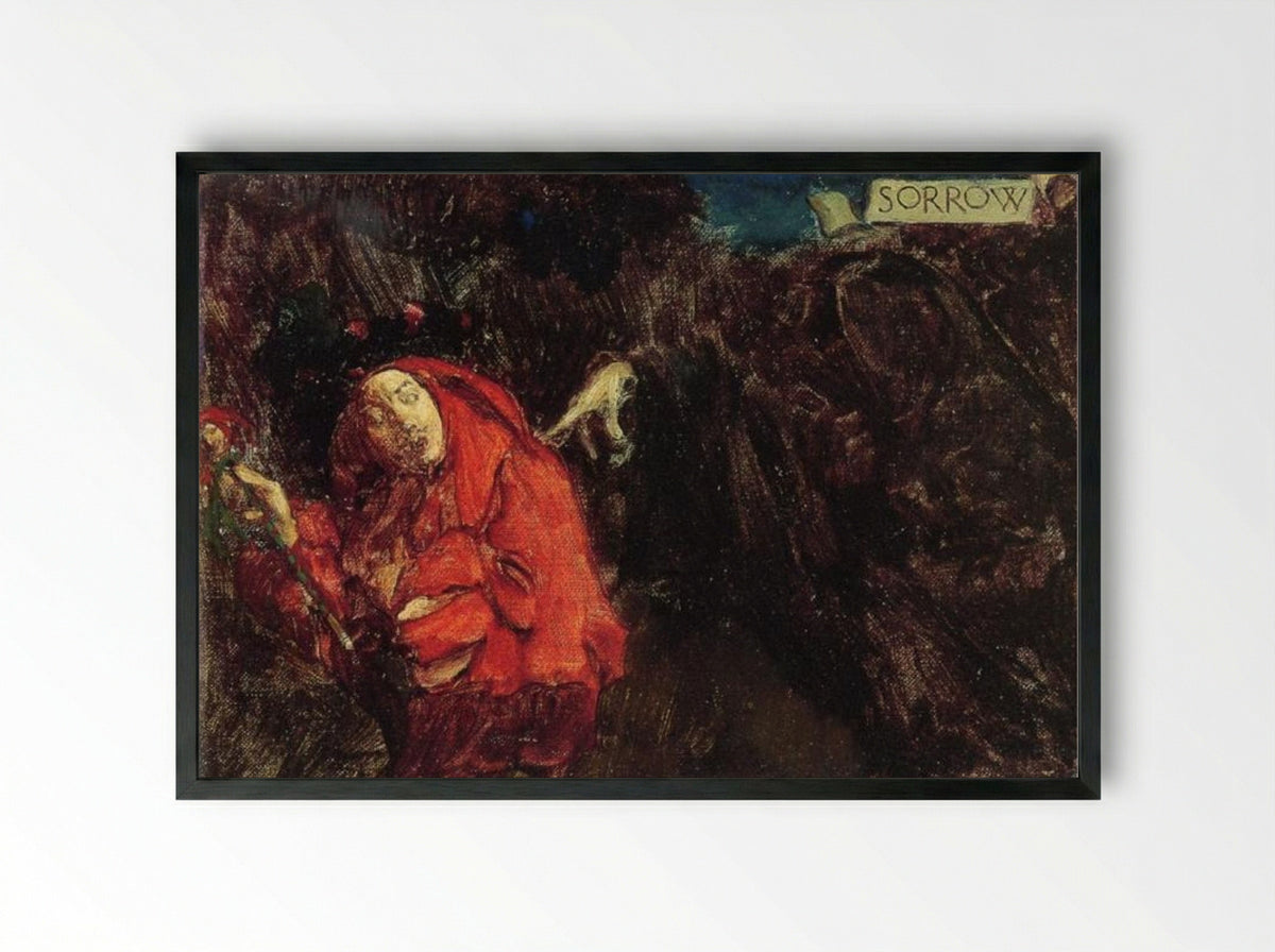 Sorrow - Howard Pyle - Framed Print Black