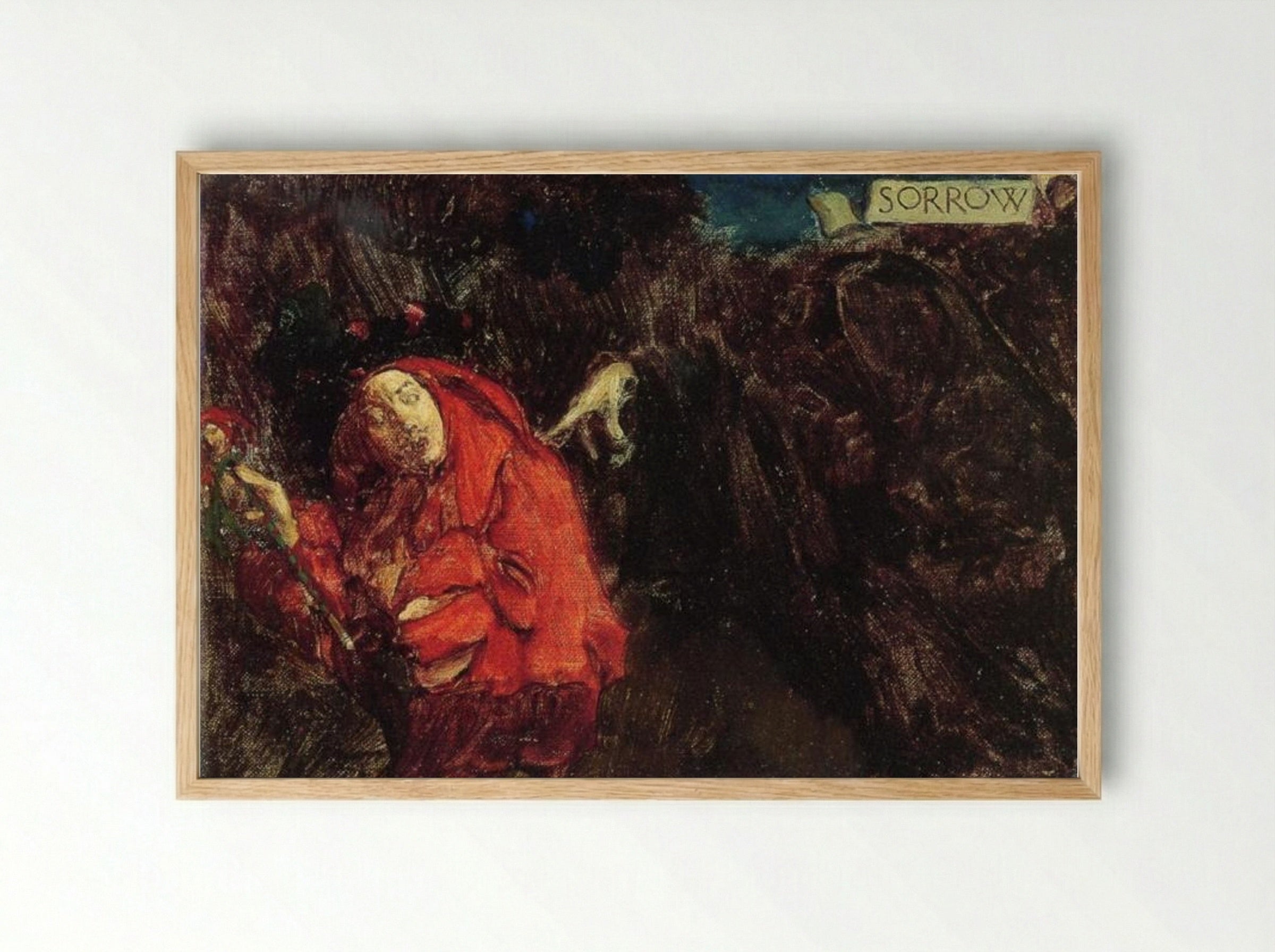 Sorrow - Howard Pyle - Framed Print Wood