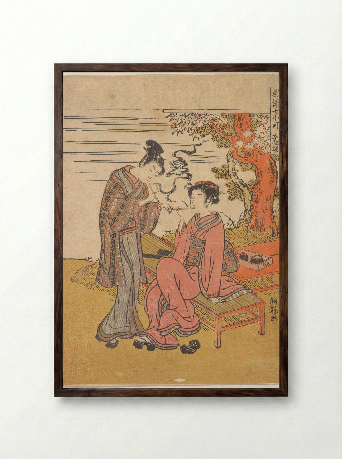 Sotoba (The Stupa) - Isoda Koryūsai - Framed Print Dark Wood