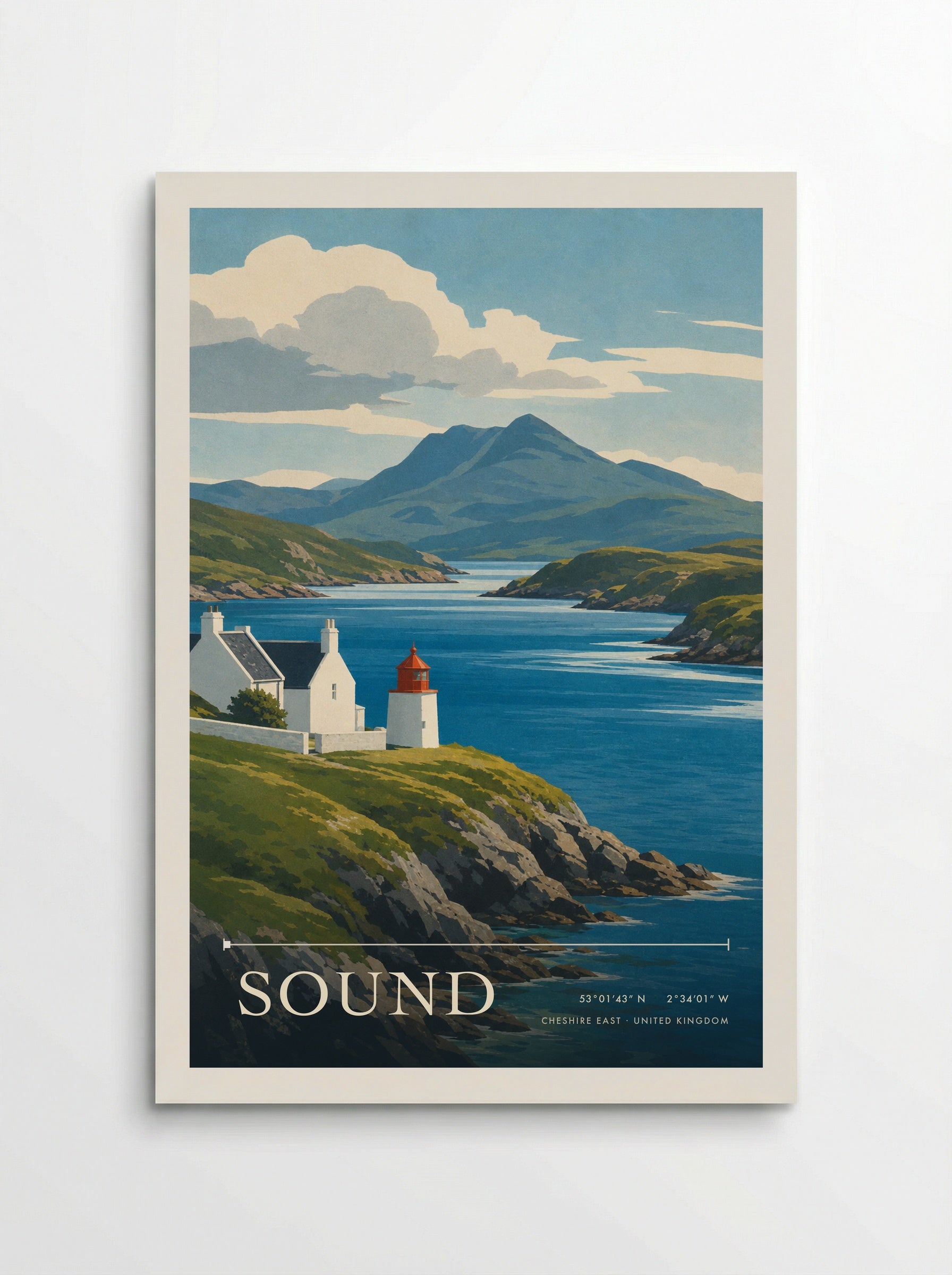 Sound Cheshire East United Kingdom Travel Poster - Poster