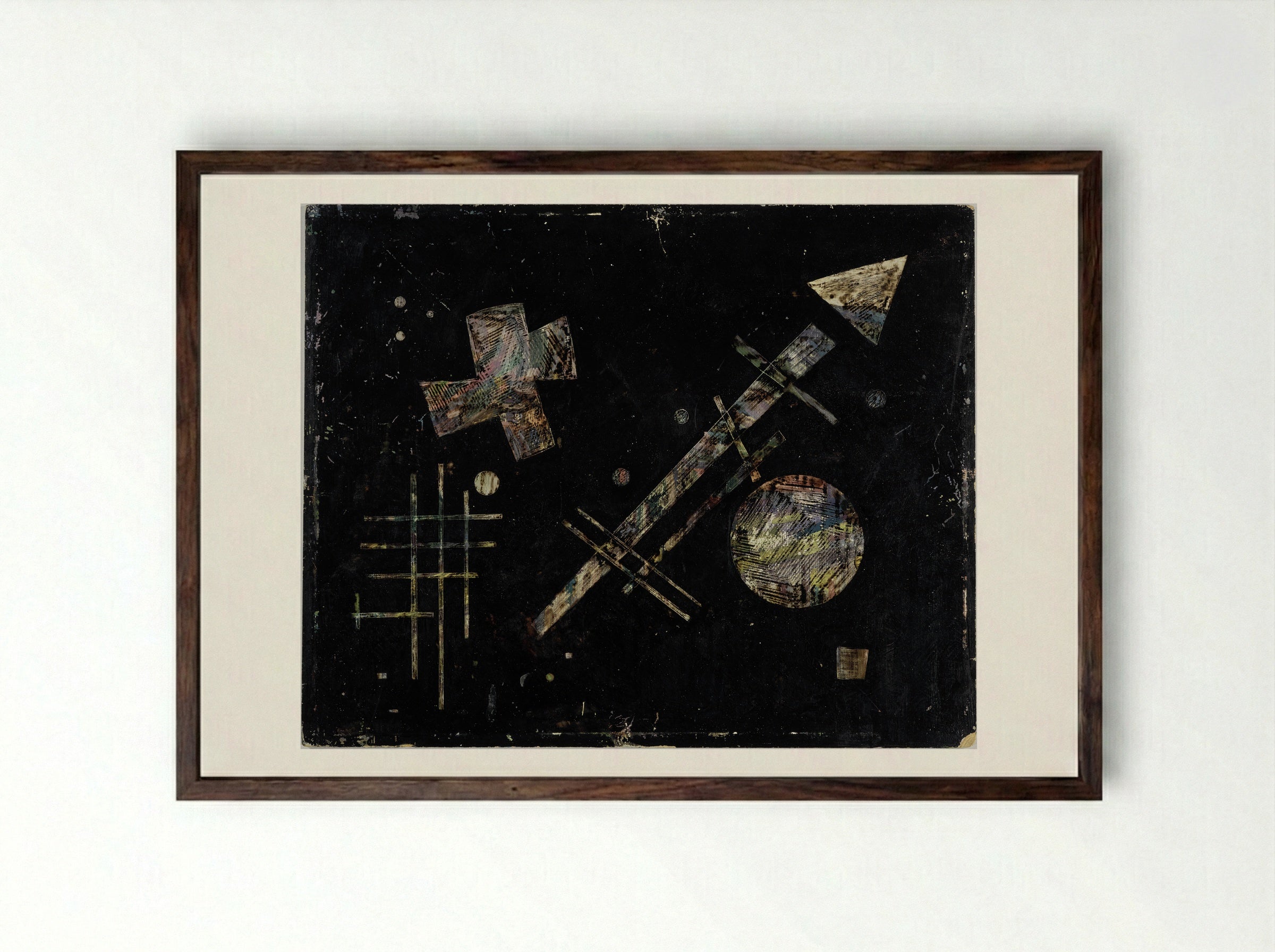 Sounds - Wassily Kandinsky - Framed Print Dark Wood