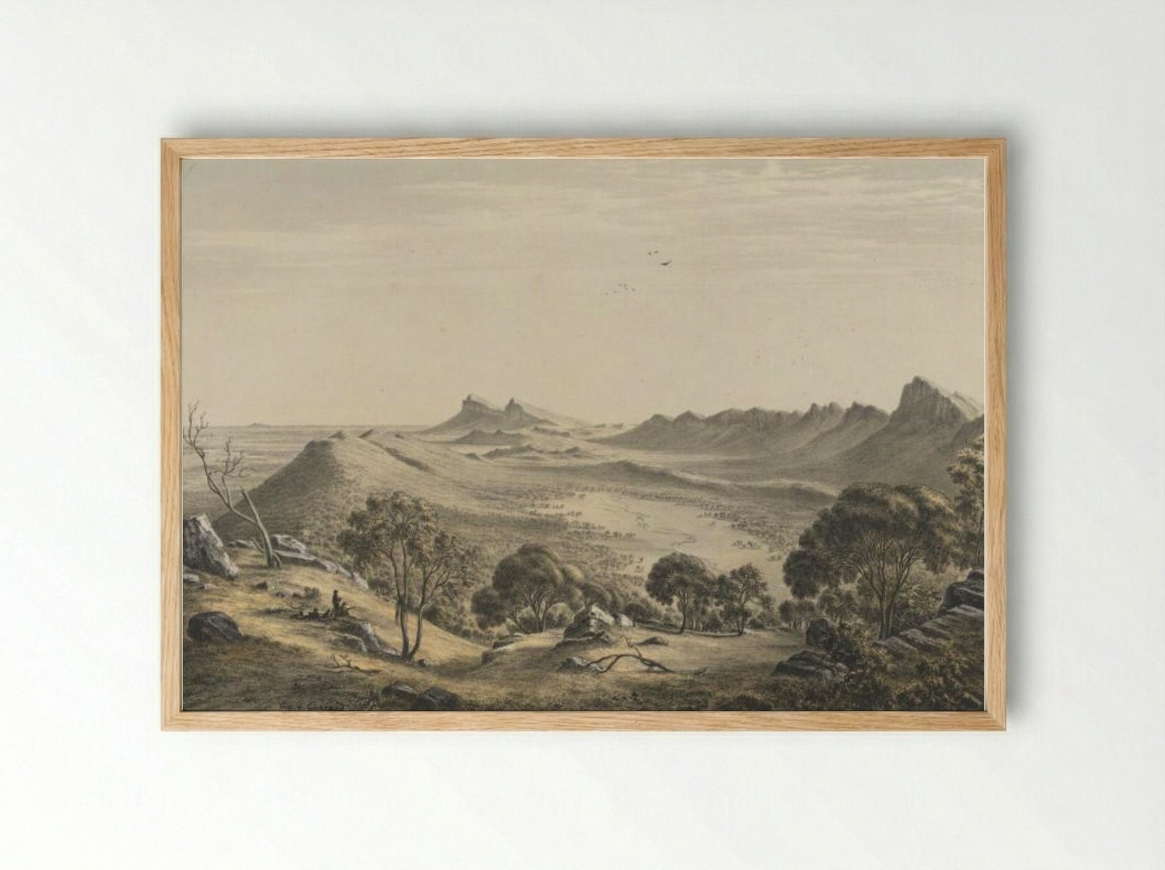 Source of the Wannon - Eugene von Guerard - Framed Print Wood