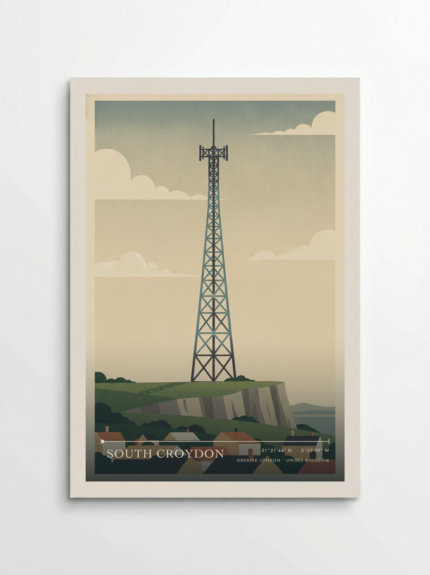 South Croydon Greater London United Kingdom Travel Poster - Poster