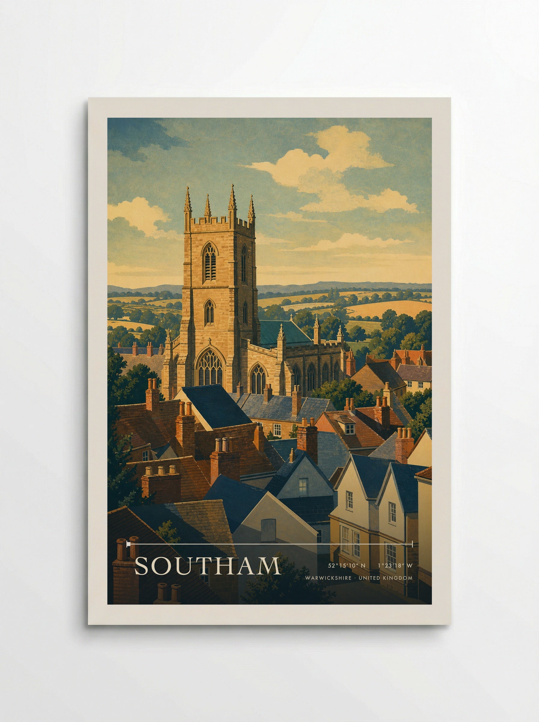 Southam Warwickshire United Kingdom Travel Poster - Poster