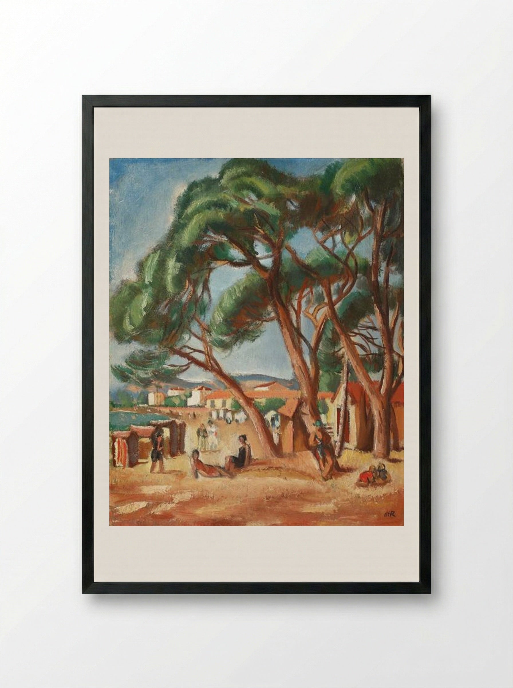 Southern France Beach - Iosif Iser - Framed Print Black