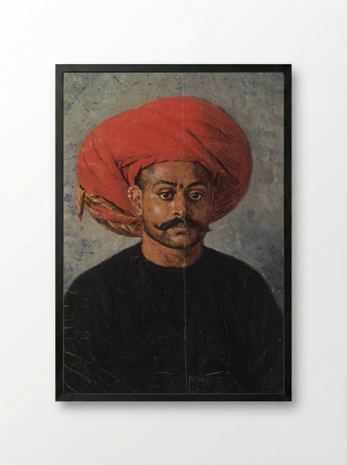 Sowar, the Messenger of the Government - Vasily Vereshchagin - Framed Print Black