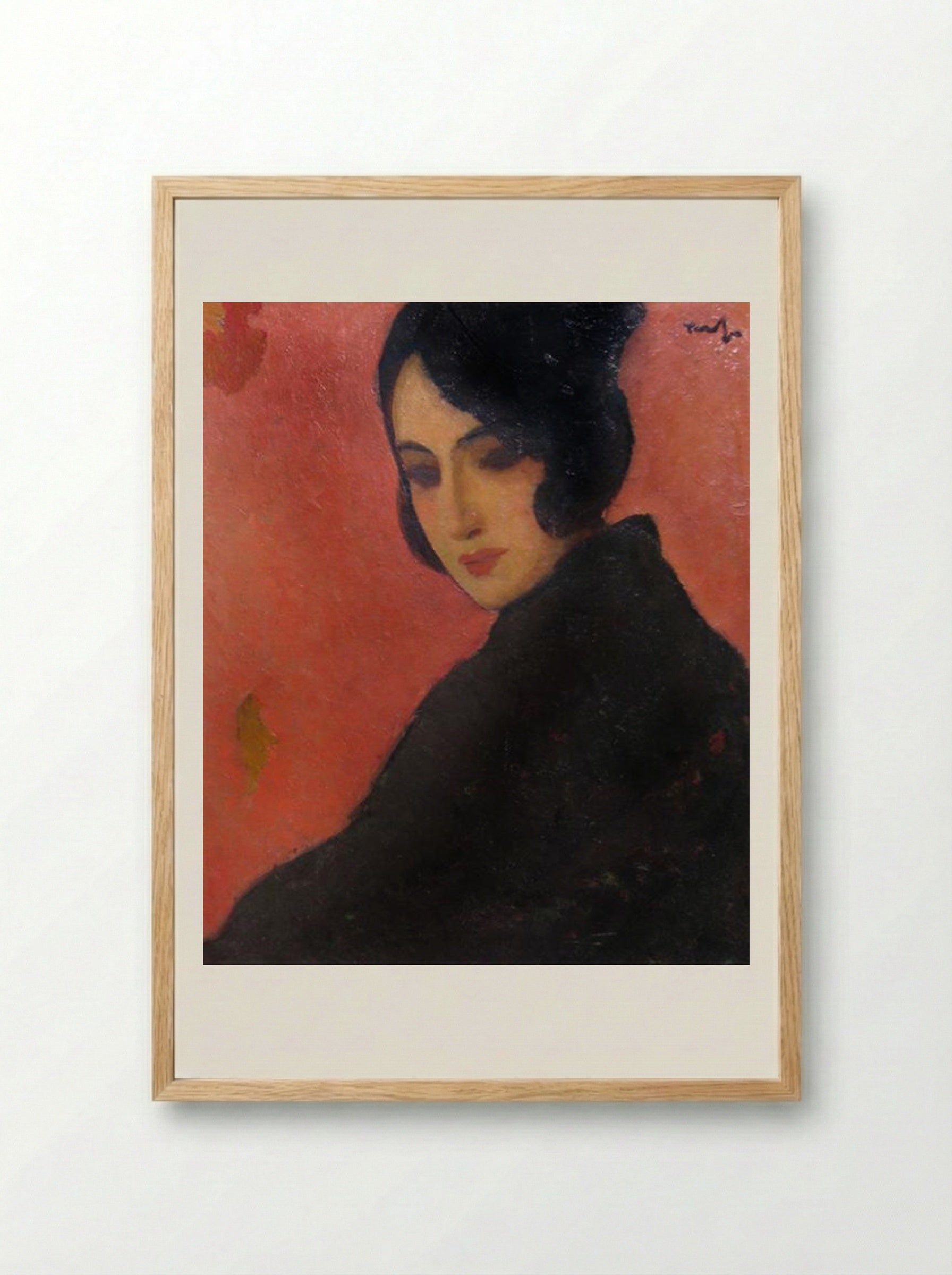 Spanish Woman - Nicolae Tonitza - Framed Print Wood