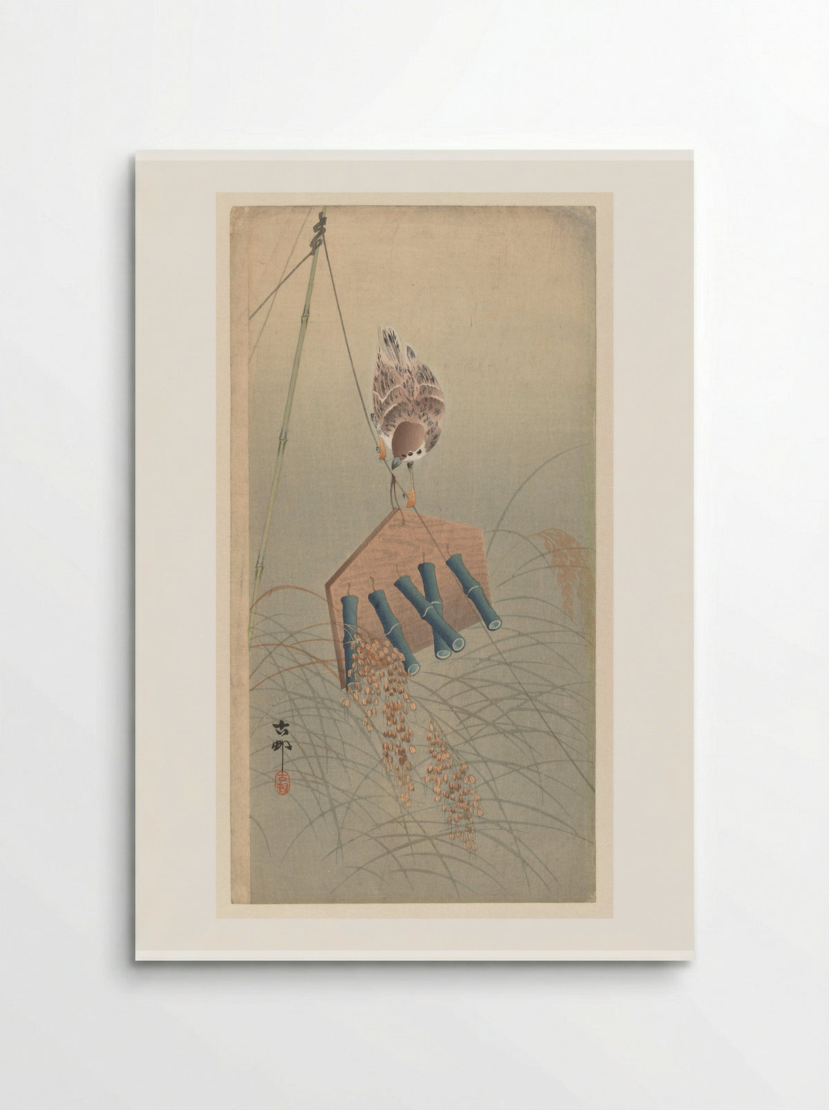 Sparrow on a Scarecrow - Matsuki Heikichi - Poster