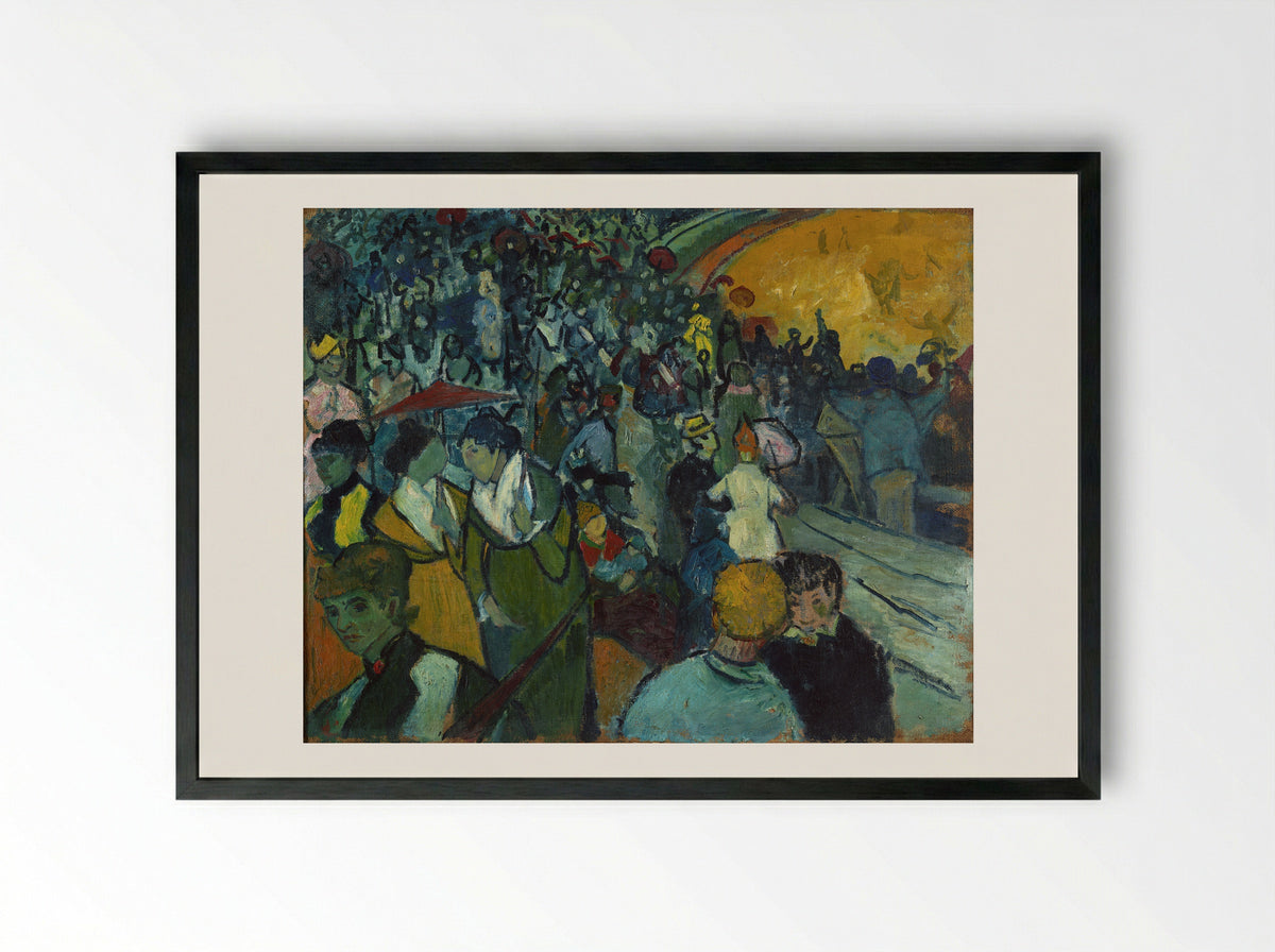 Spectators in the Arena at Arles - Vincent van Gogh - Framed Print Black