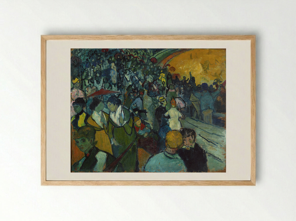 Spectators in the Arena at Arles - Vincent van Gogh - Framed Print Wood