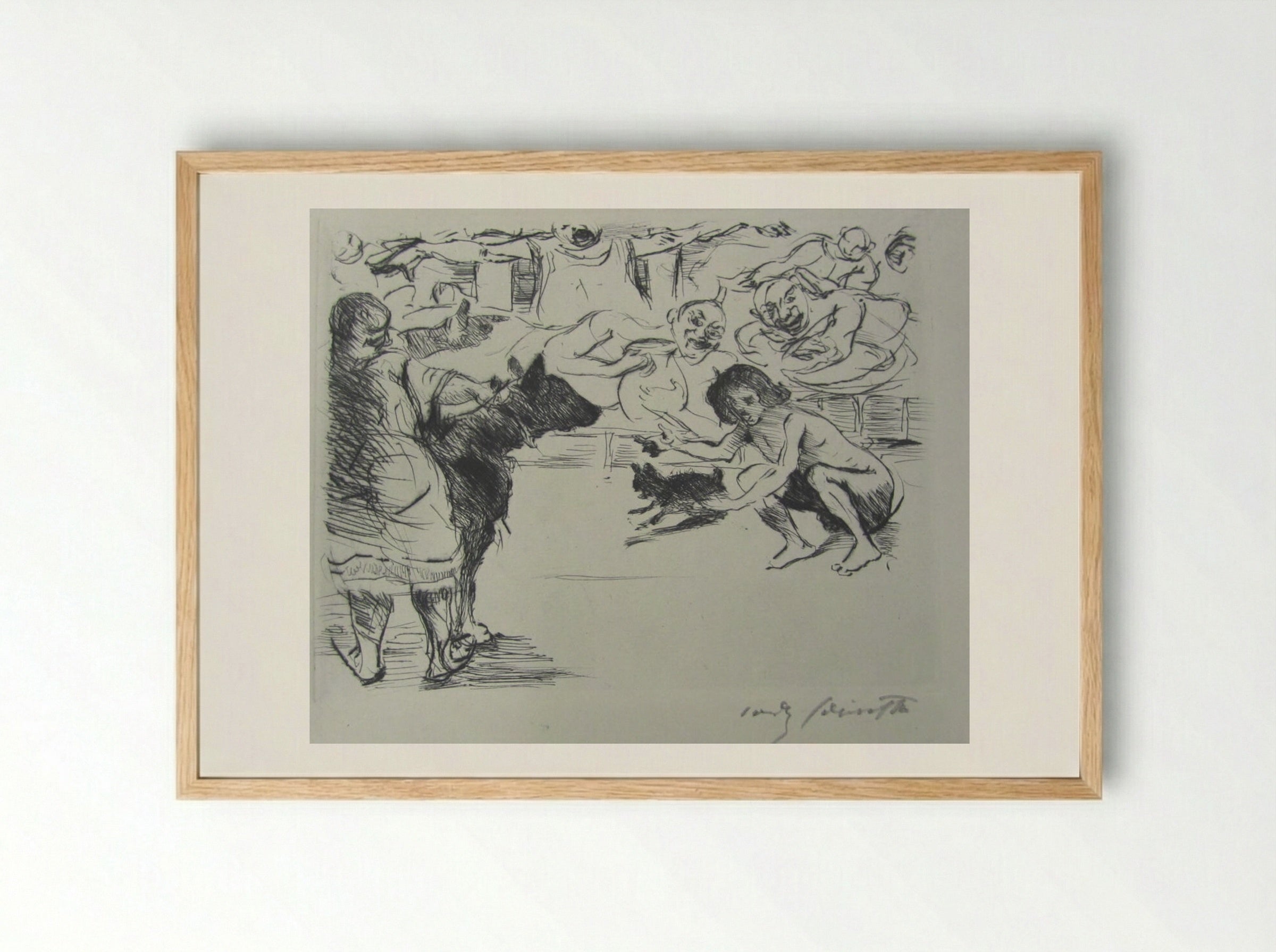 Spectators in the Arena - Lovis Corinth - Framed Print Wood