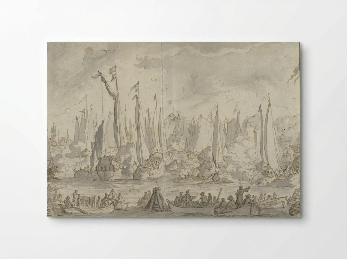 Spiegelgevecht ter ere van het bezoek van het Groot Moskovisch Gezantschap - Caspar Luyken - Poster