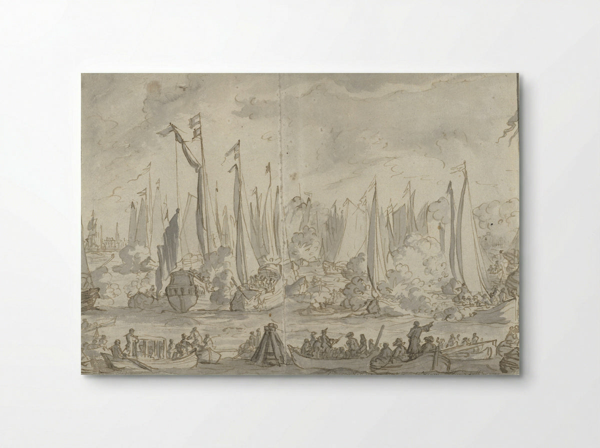 Spiegelgevecht ter ere van het bezoek van het Groot Moskovisch Gezantschap - Caspar Luyken - Poster